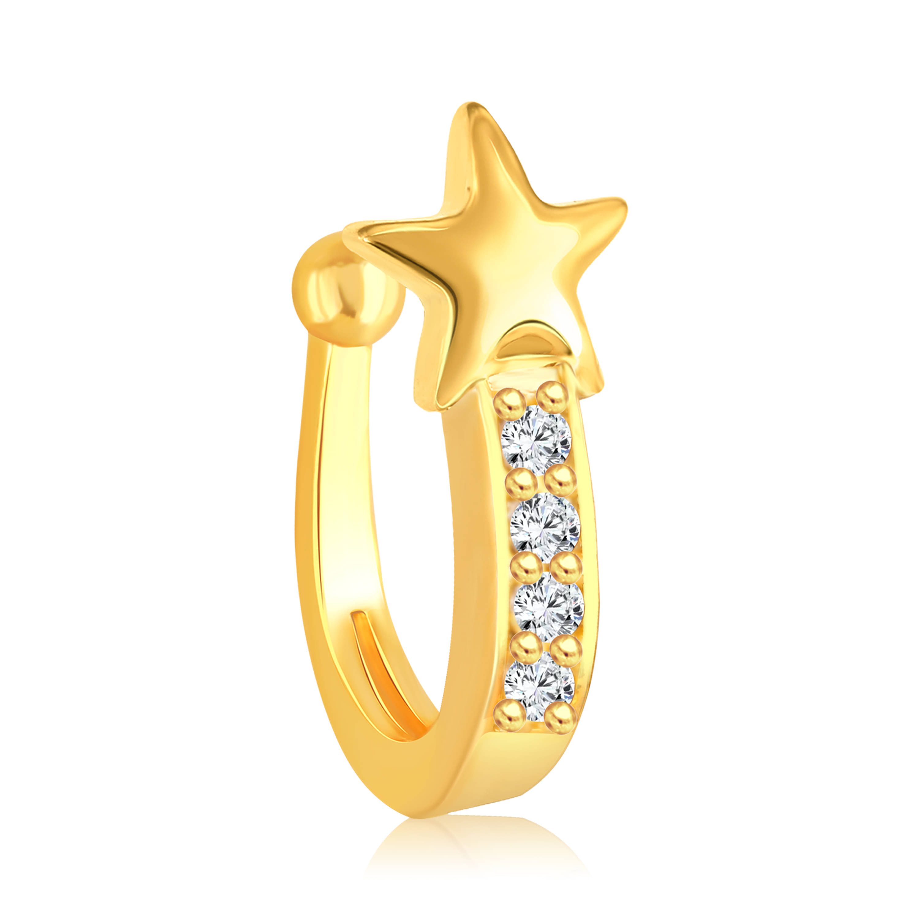     			VIVASTRI Cubic Zirconia Gold-plated Plated Alloy Nathiya