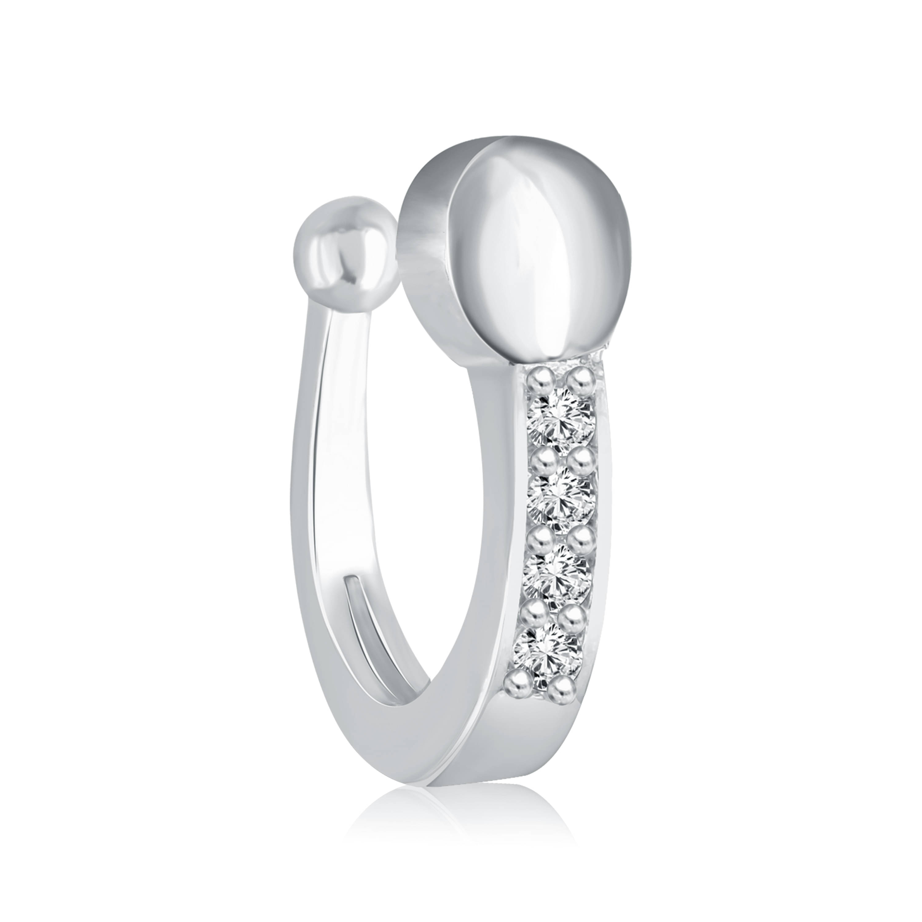 VIVASTRI Cubic Zirconia Gold-plated Plated Alloy Nathiya VIVASTRI Cubic Zirconia Gold-plated Plated Alloy Nathiya