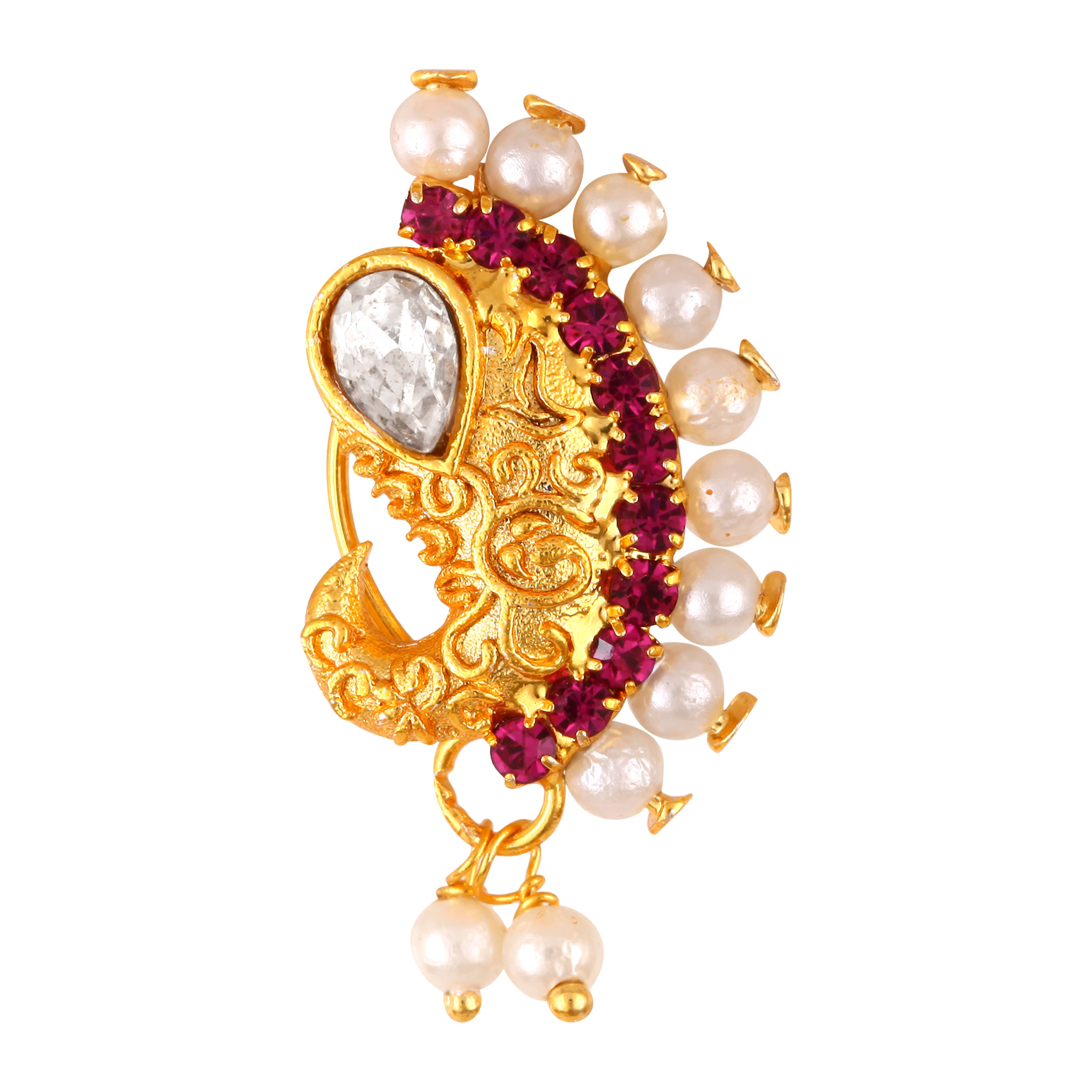     			VIVASTRI Cubic Zirconia Gold-plated Plated Alloy Nathiya