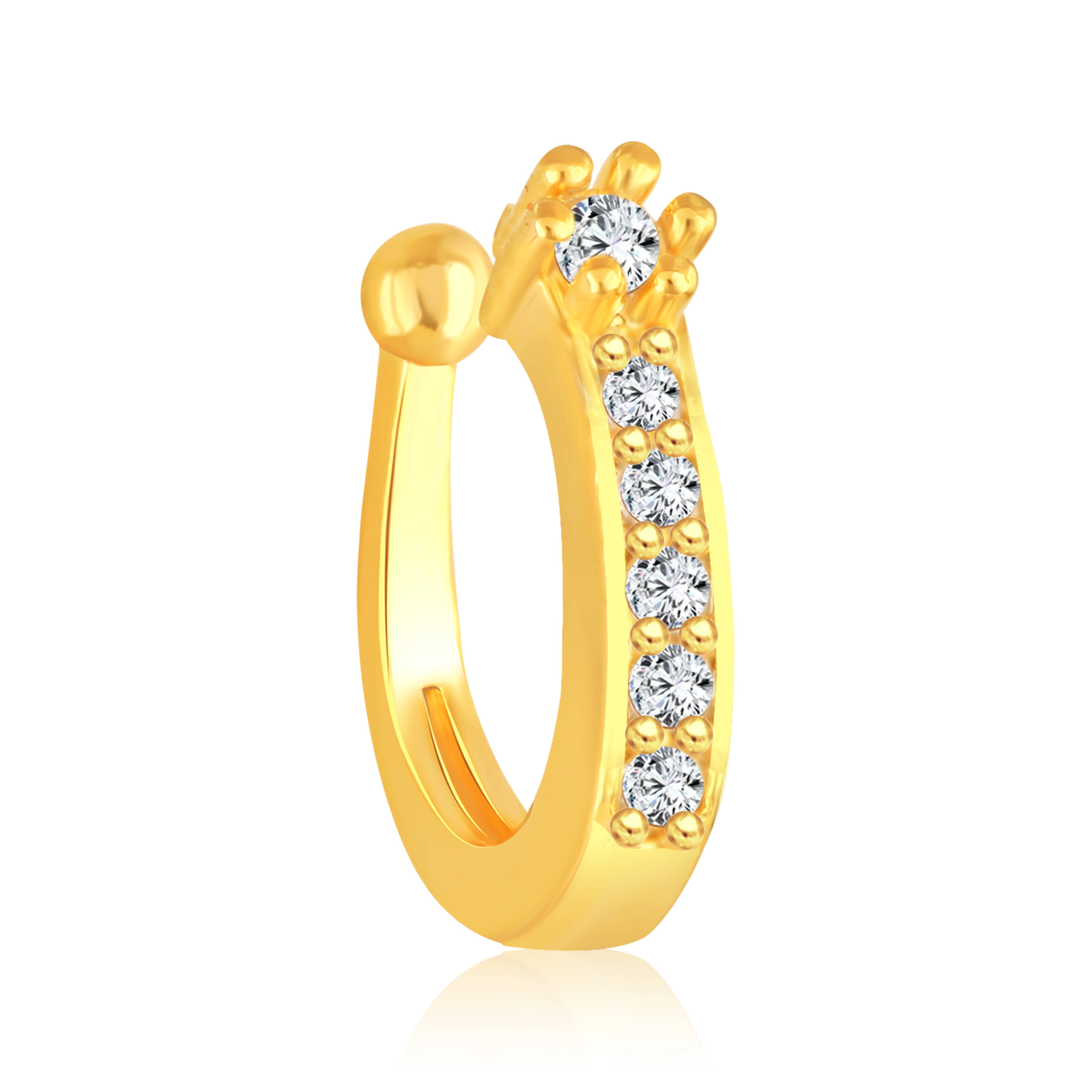 VIVASTRI Cubic Zirconia Gold-plated Plated Alloy Nathiya