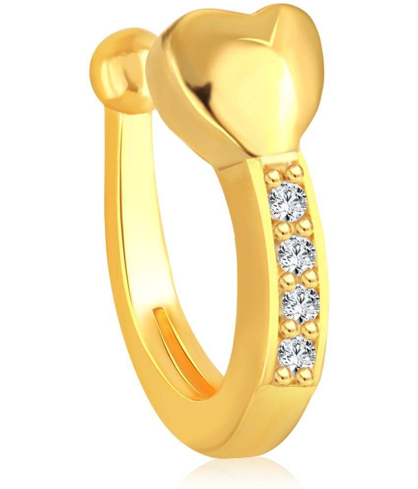 VIVASTRI Cubic Zirconia Gold-plated Plated Alloy Nathiya VIVASTRI Cubic Zirconia Gold-plated Plated Alloy Nathiya