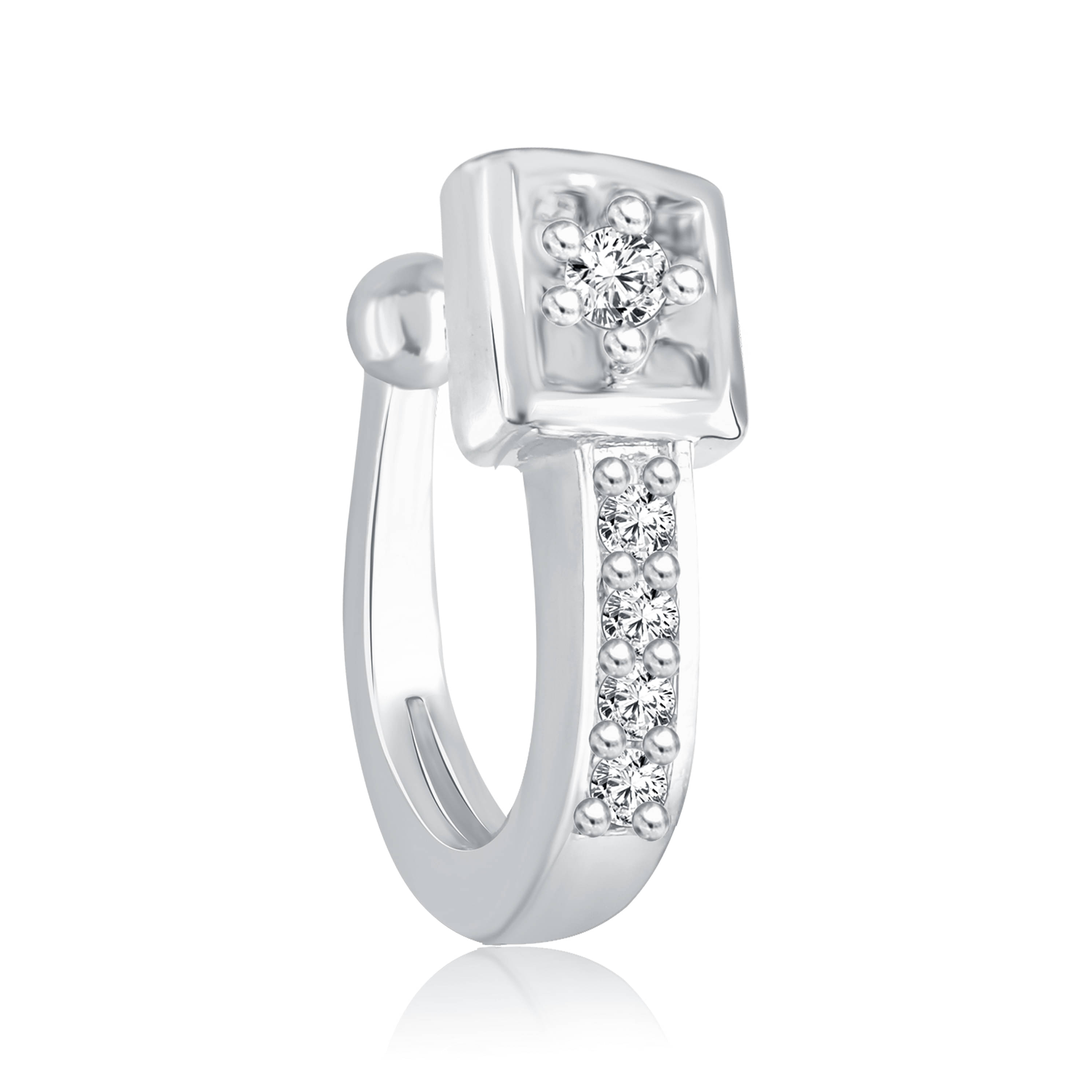 VIVASTRI Cubic Zirconia Gold-plated Plated Alloy Nathiya VIVASTRI Cubic Zirconia Gold-plated Plated Alloy Nathiya