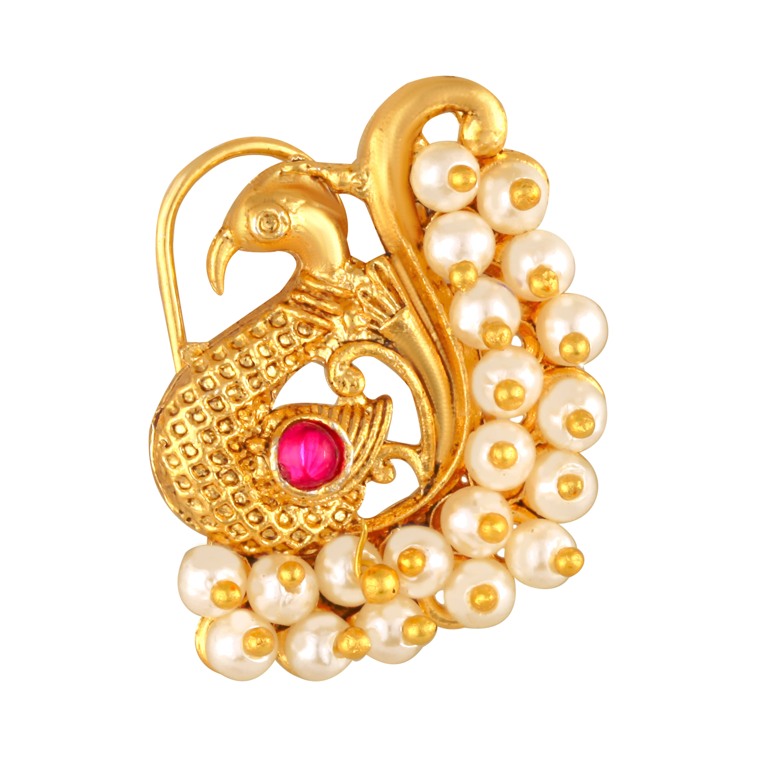     			VIVASTRI Cubic Zirconia Gold-plated Plated Alloy Nathiya