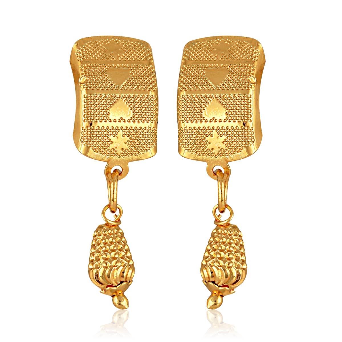 VIVASTRI Golden Stud Earrings ( Pack of 1 ) - Earrings | Buy online on ZillyBuy