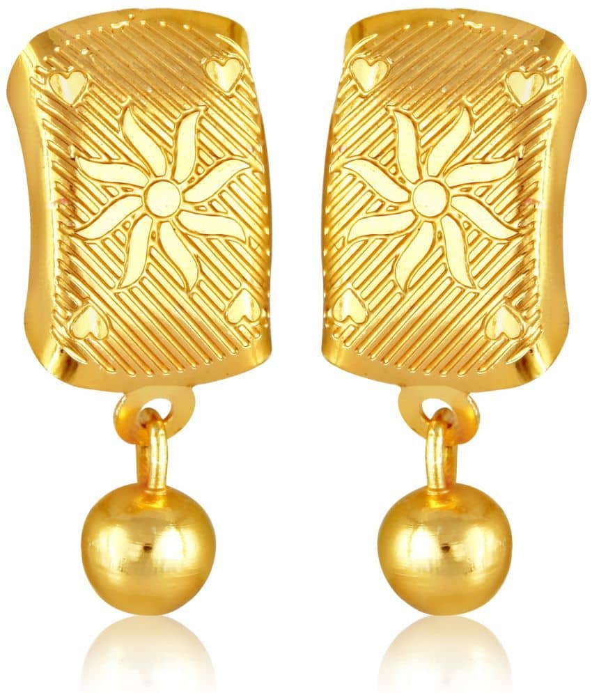 VIVASTRI Golden Stud Earrings ( Pack of 1 ) - Earrings | Buy online on ZillyBuy