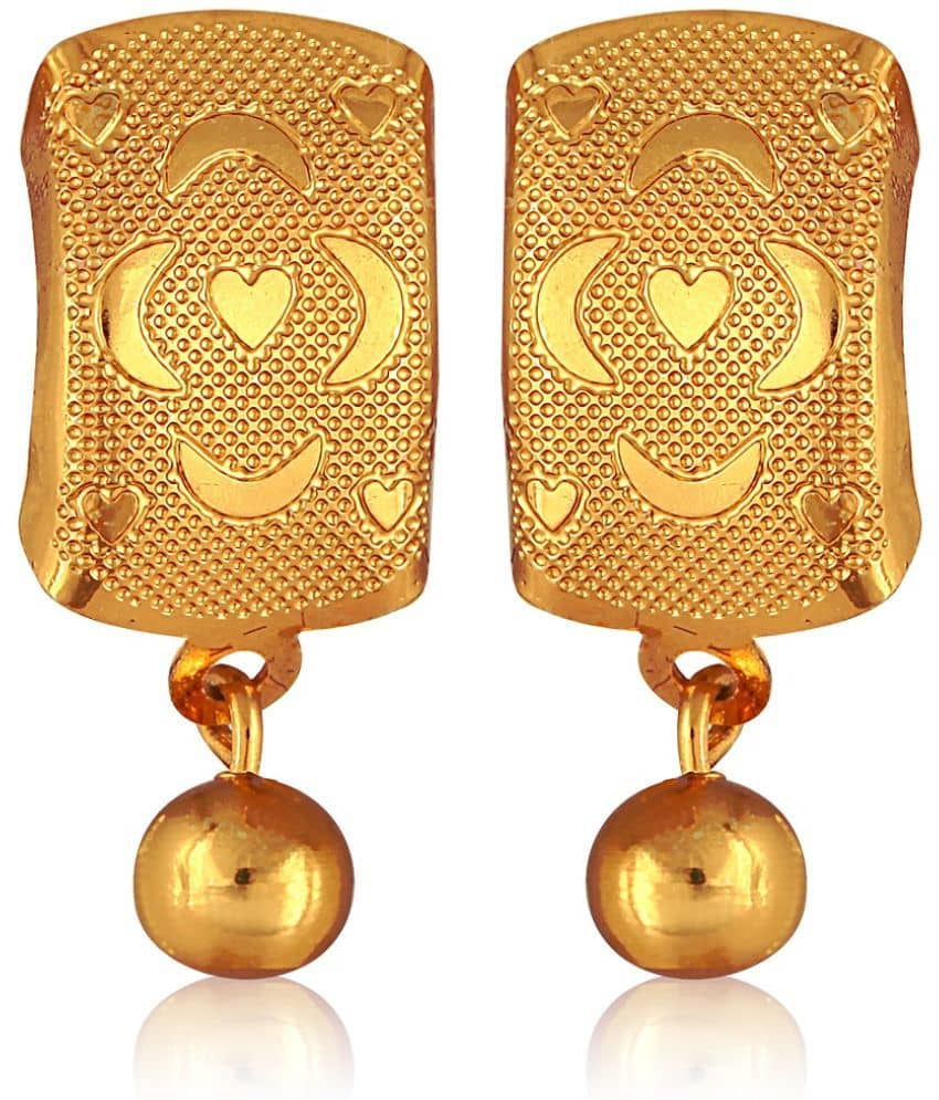 VIVASTRI Golden Stud Earrings ( Pack of 1 ) - Earrings | Buy online on ZillyBuy