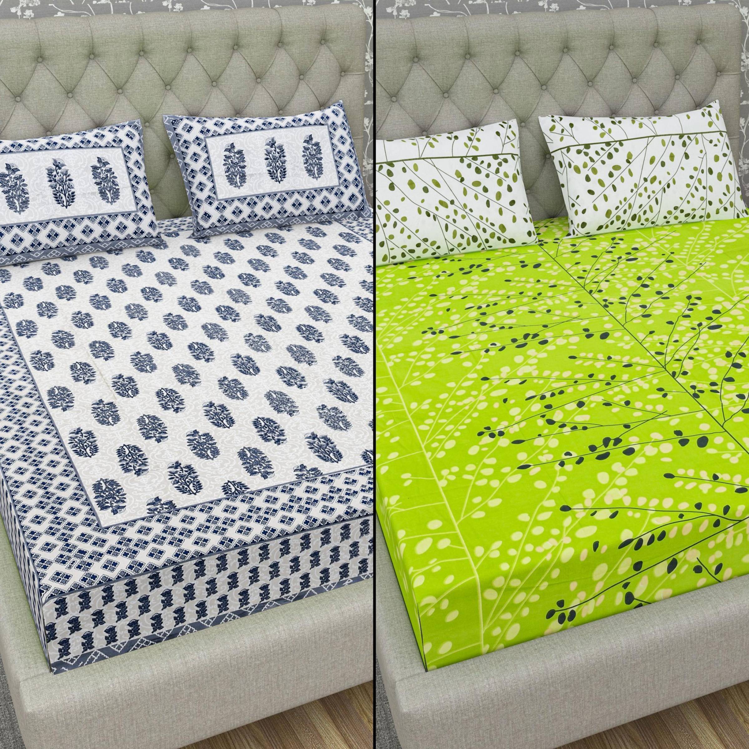 CLOTHOLOGY Cotton 2 Double Bedsheet with 4 Pillow Covers ( White ) CLOTHOLOGY Cotton 2 Double Bedsheet with 4 Pillow Covers ( White )