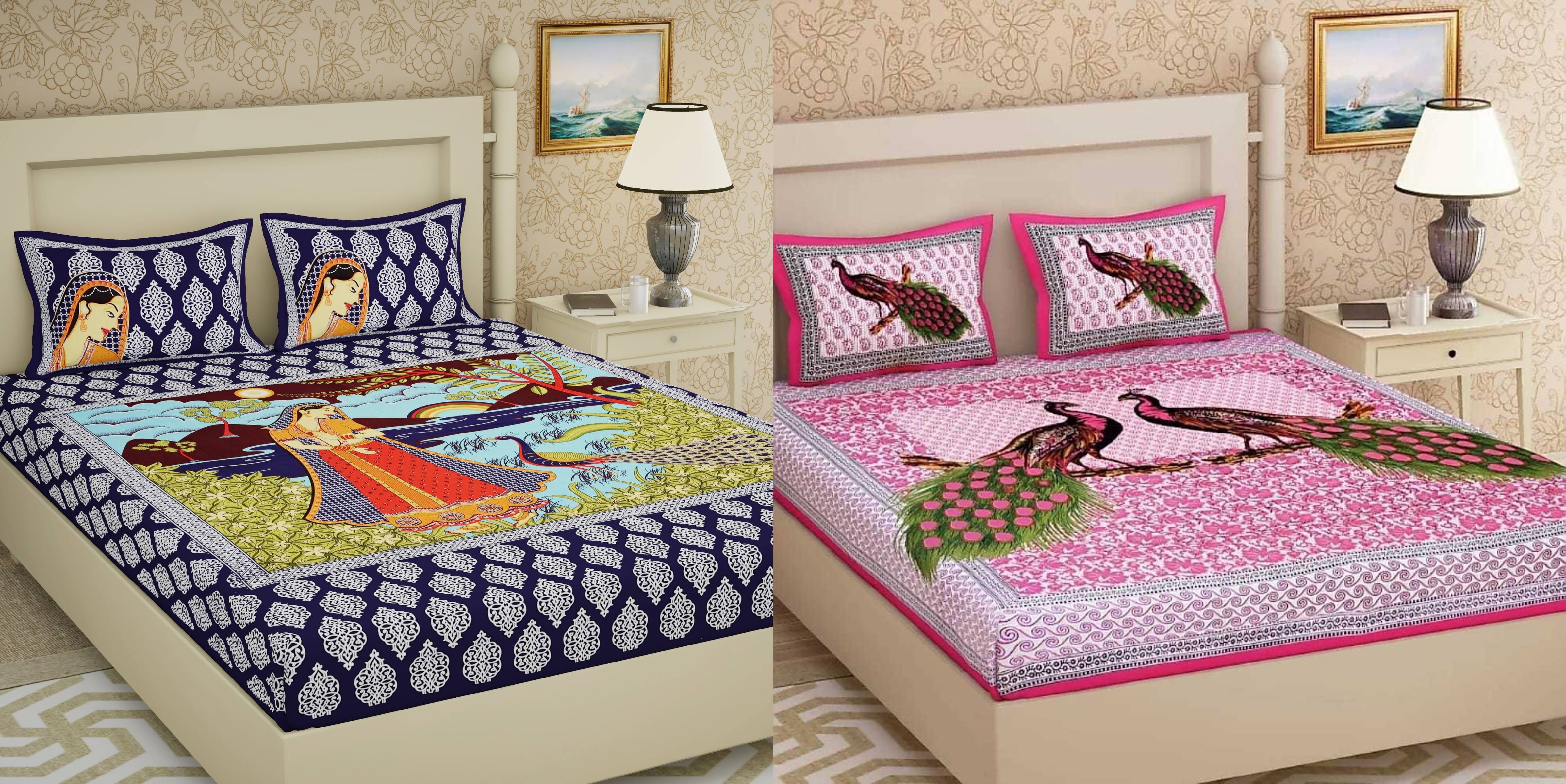 CLOTHOLOGY Cotton 2 Double Bedsheet with 4 Pillow Covers ( Baby Pink ) CLOTHOLOGY Cotton 2 Double Bedsheet with 4 Pillow Covers ( Baby Pink )