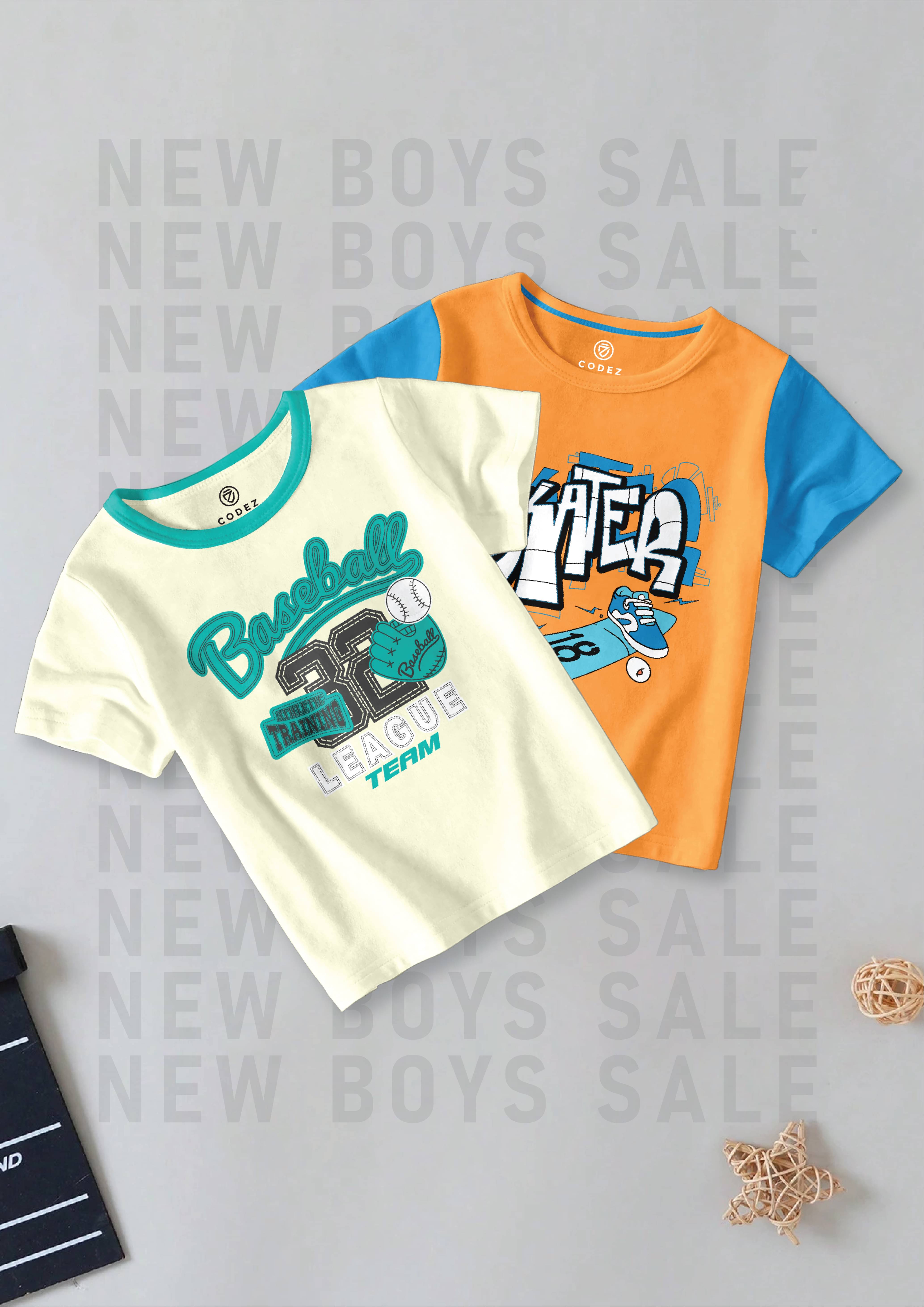     			CODEZ Pack of 2 Boys Cotton Blend T-Shirt ( Multi Color )