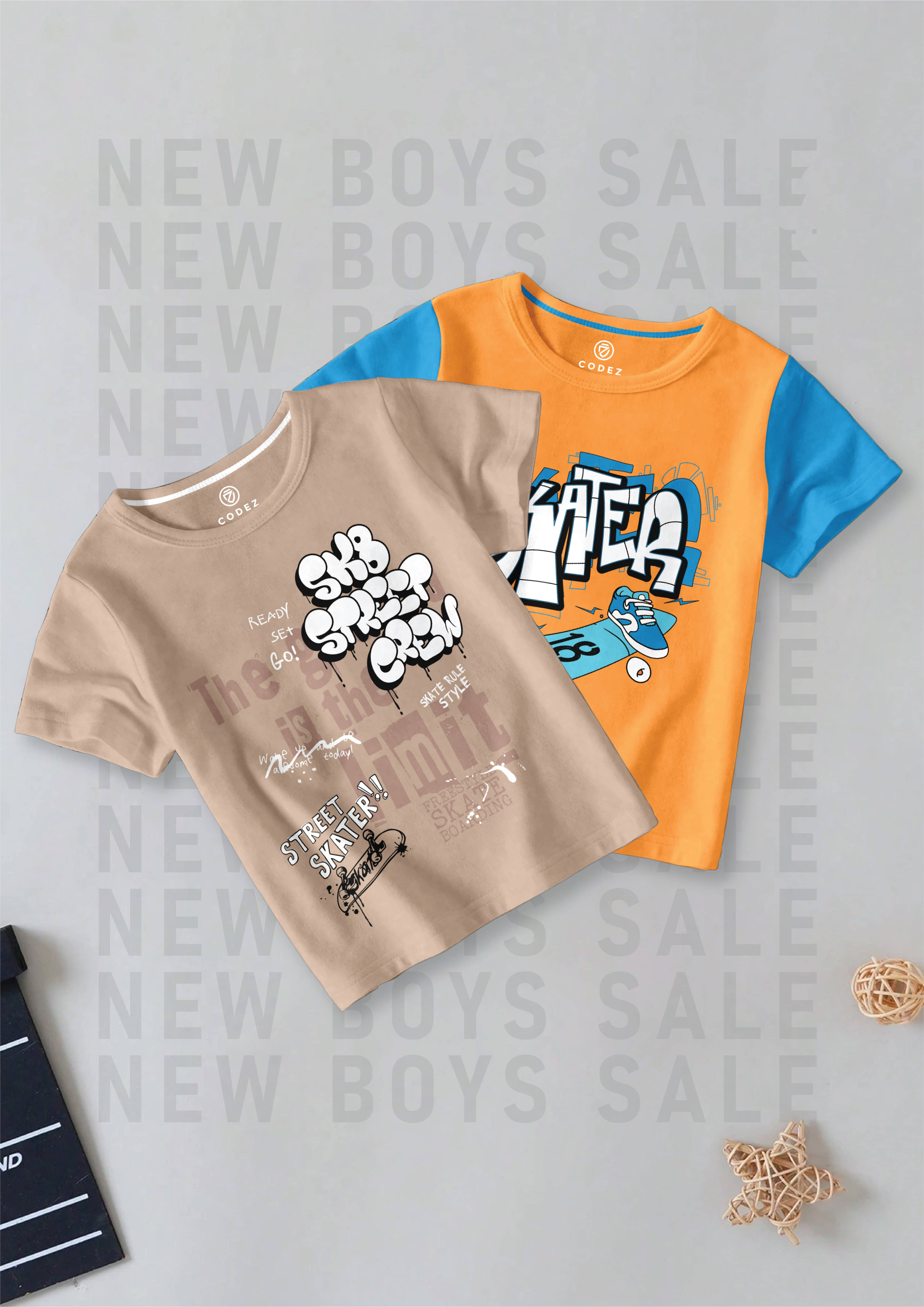     			CODEZ Pack of 10 Boys Cotton Blend T-Shirt ( Multi Color )