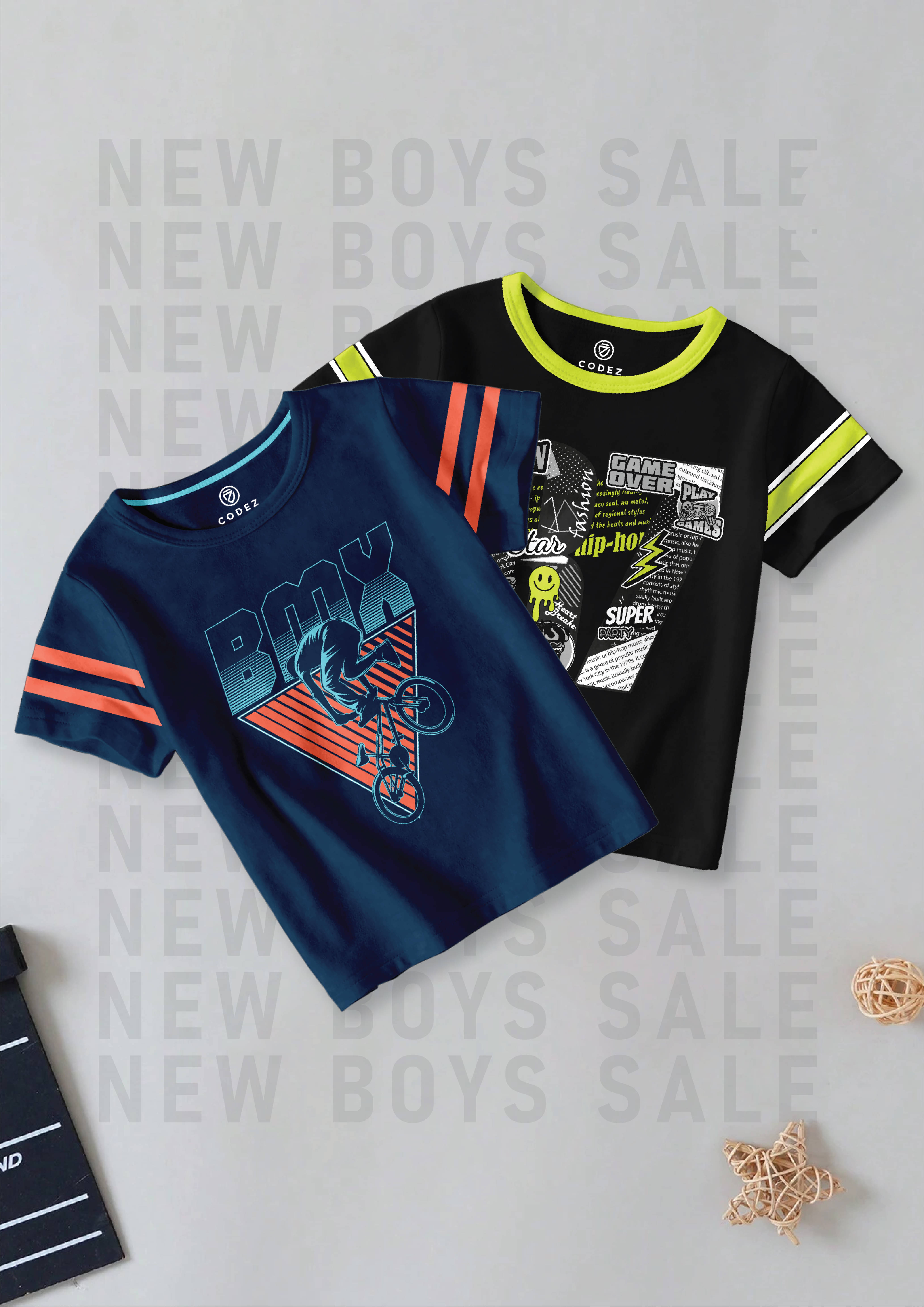     			CODEZ Pack of 4 Boys Cotton Blend T-Shirt ( Multi Color )
