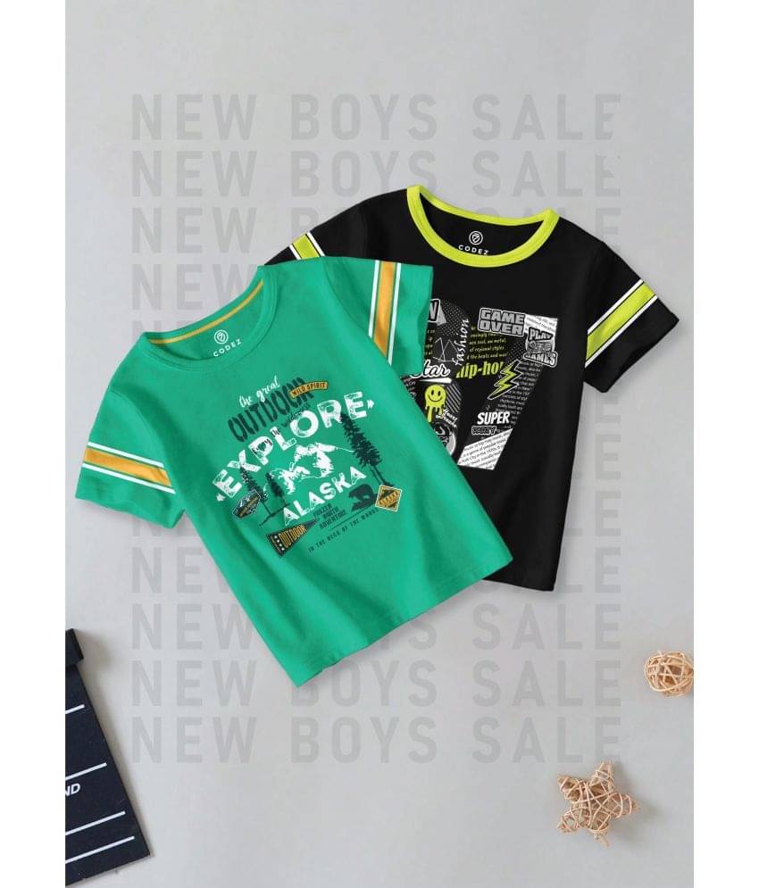     			CODEZ Pack of 1 Boys Cotton Blend T-Shirt ( Multi Color )