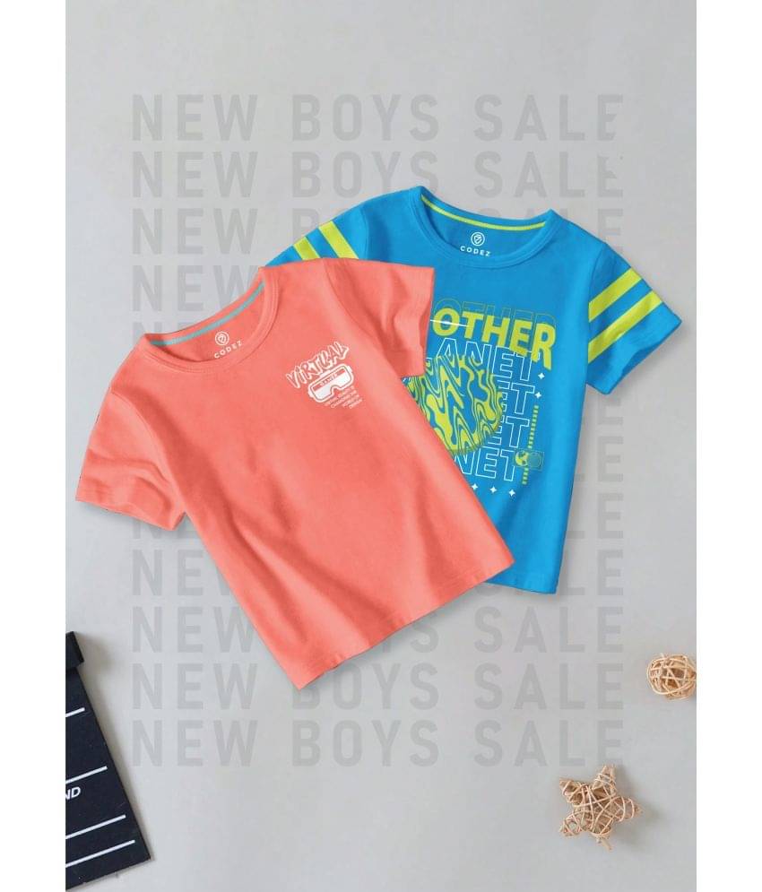     			CODEZ Pack of 1 Boys Cotton Blend T-Shirt ( Multi Color )