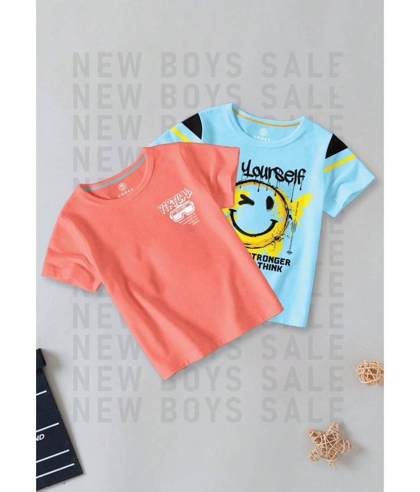     			CODEZ Pack of 2 Boys Cotton Blend Polo T-Shirt ( Multi Color )