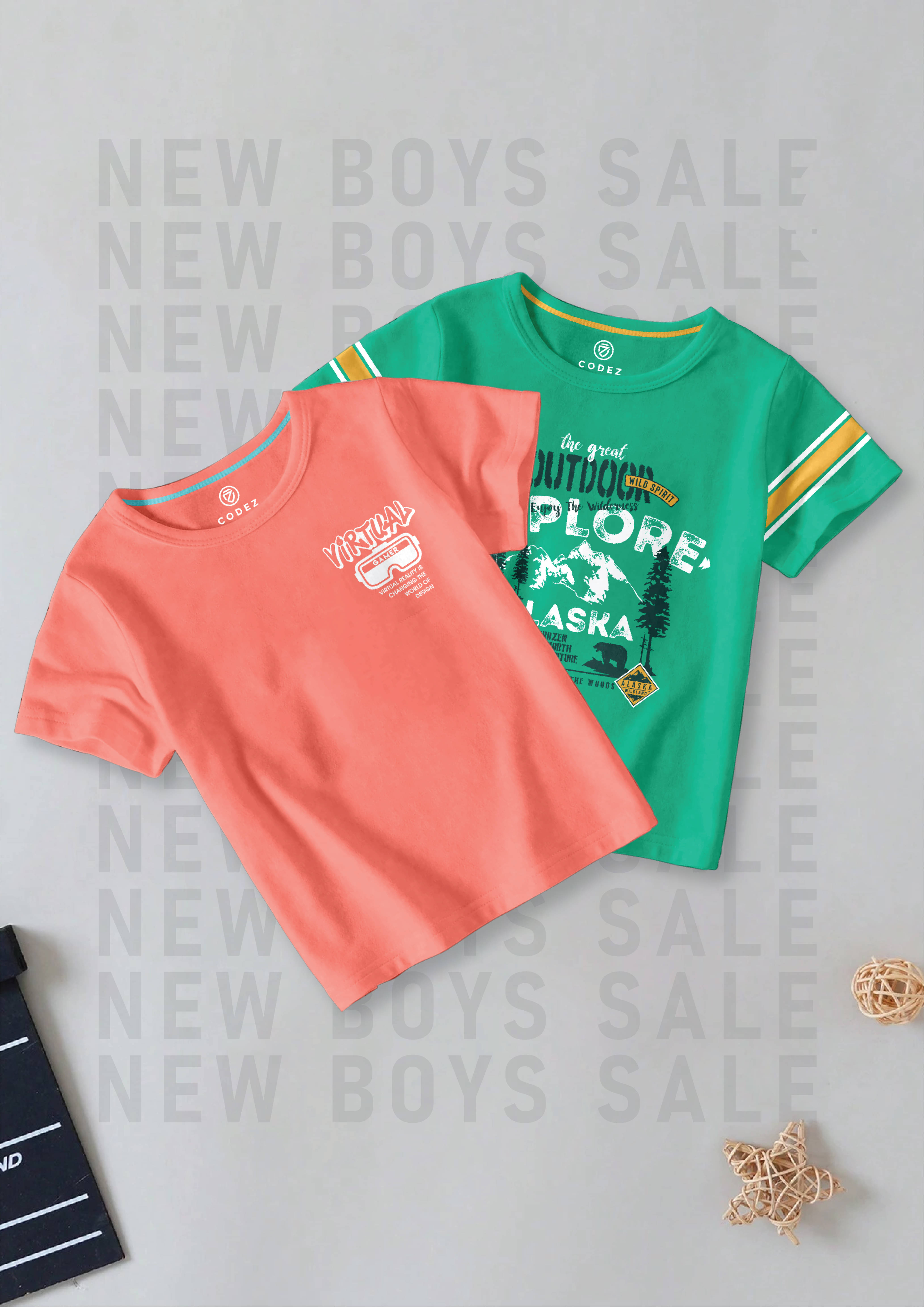     			CODEZ Pack of 1 Boys Cotton Blend T-Shirt ( Multi Color )