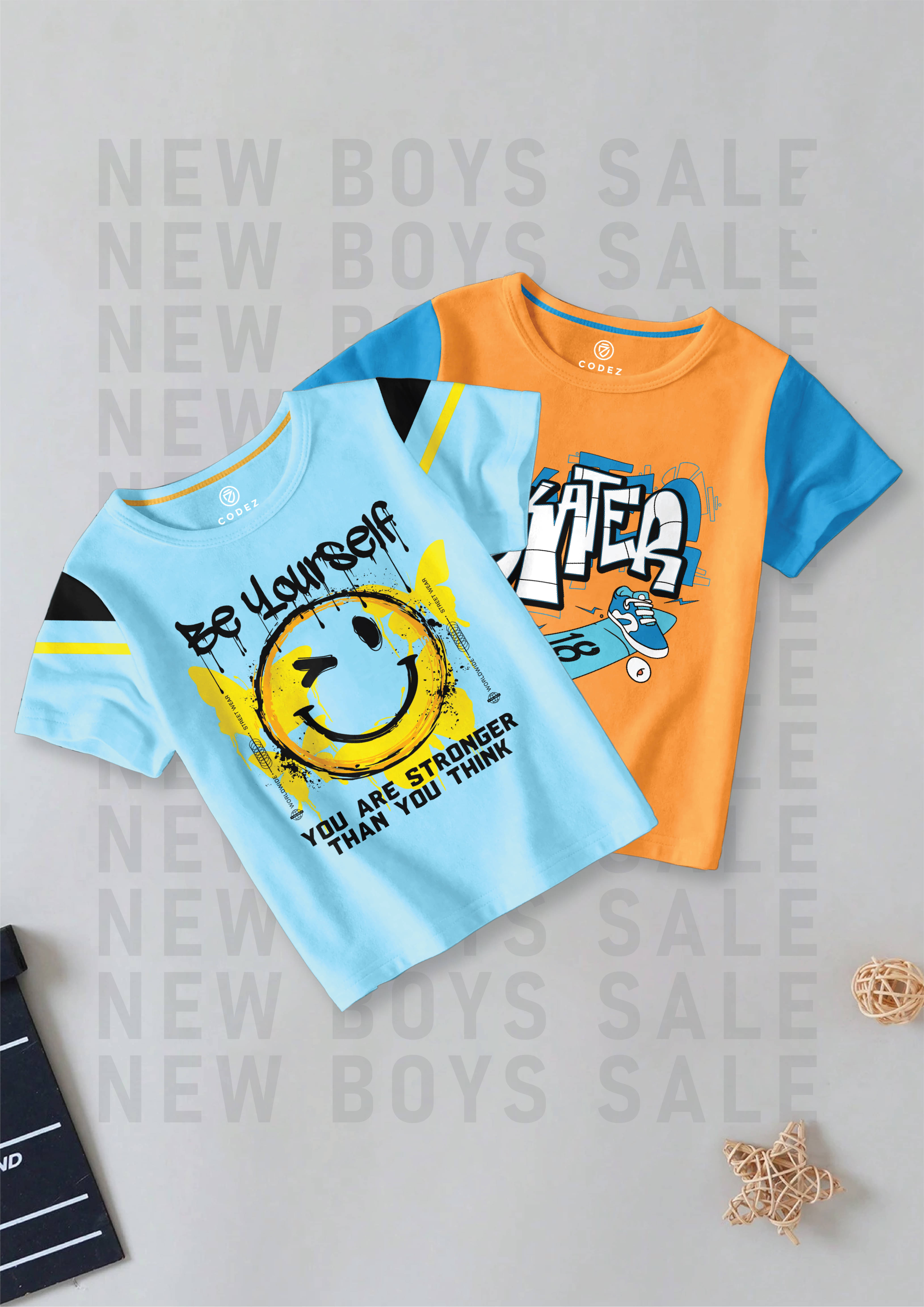     			CODEZ Pack of 1 Boys Cotton Blend T-Shirt ( Multi Color )