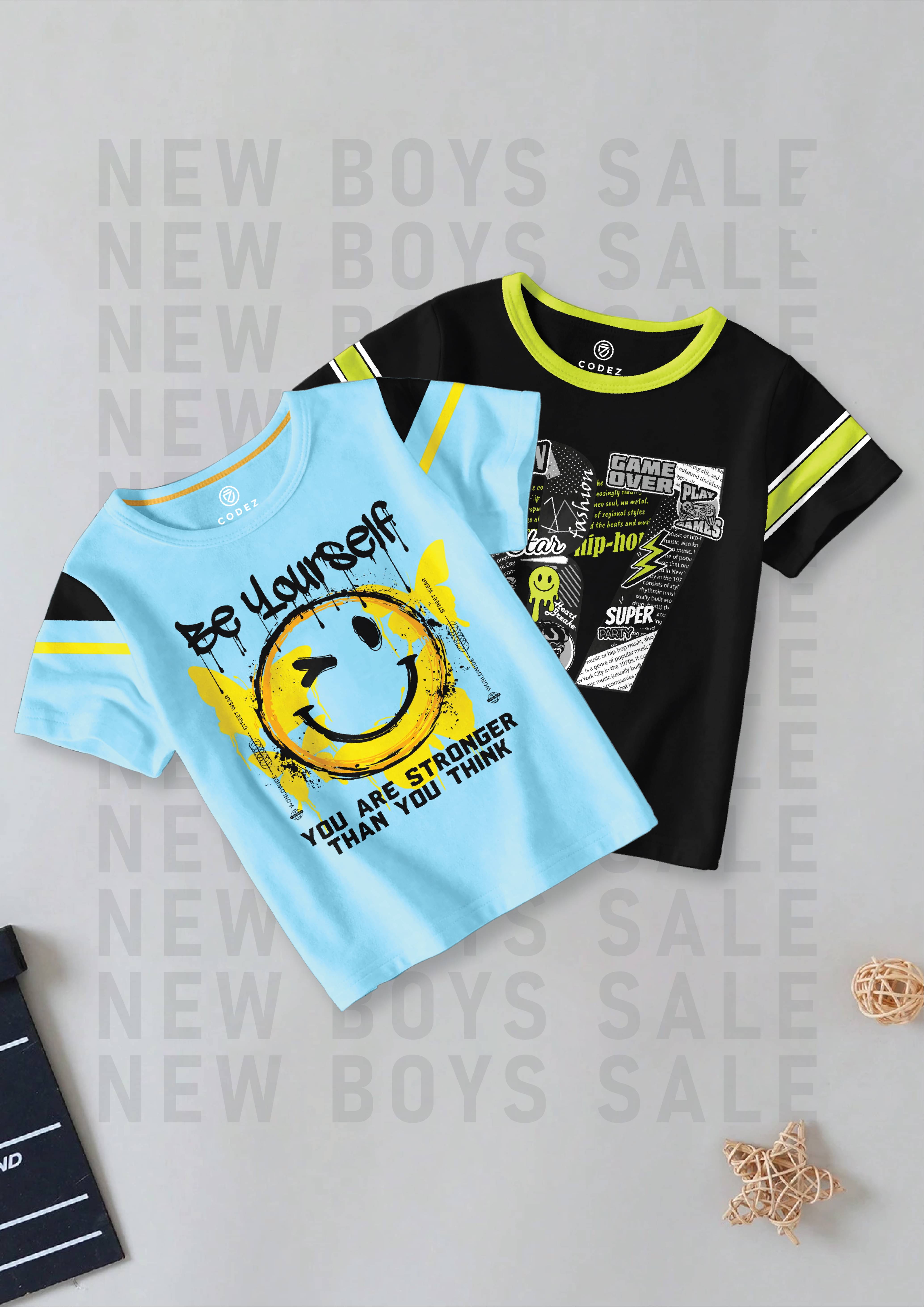     			CODEZ Pack of 1 Boys Cotton Blend T-Shirt ( Multi Color )
