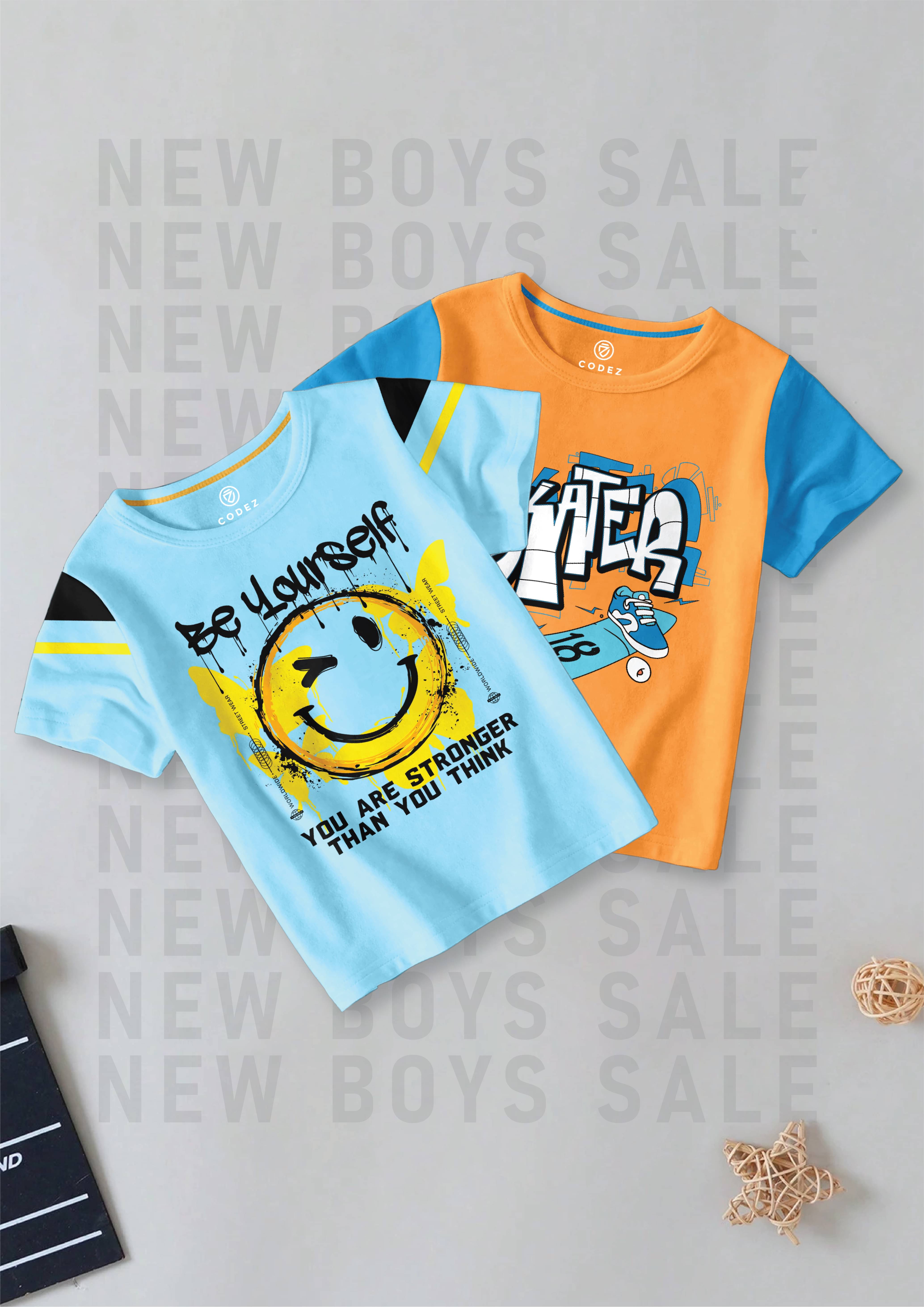     			CODEZ Pack of 1 Boys Cotton Blend T-Shirt ( Multi Color )