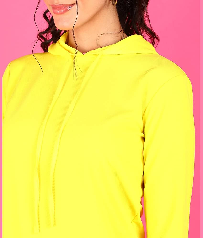 POPWINGS Women Self Design Sweatshirt With Joggers Co-Ord Set ( Black )