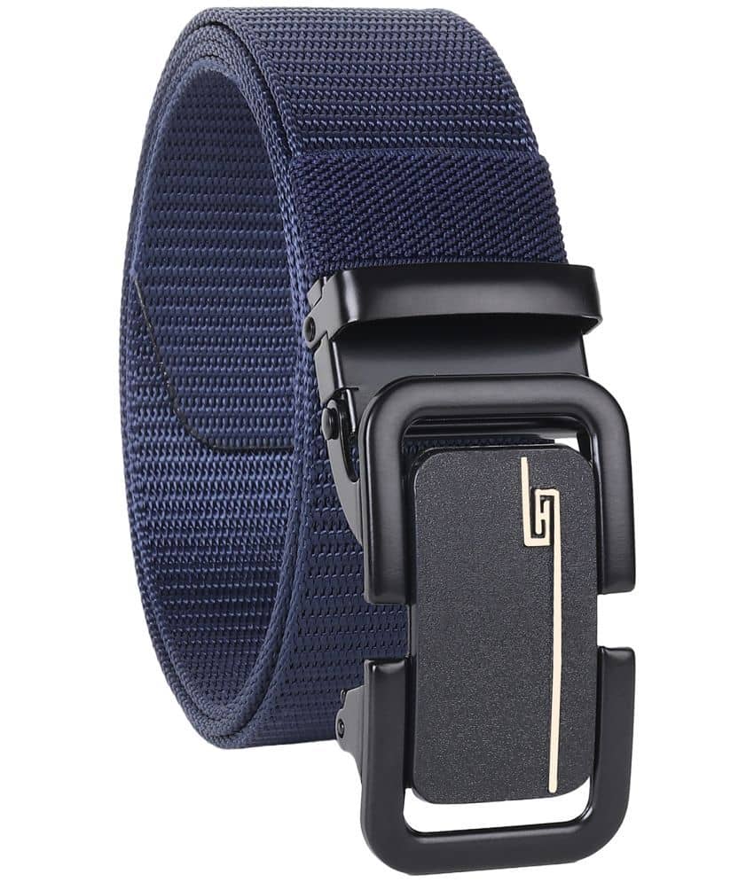 SILKSHOPPING - Navy Nylon Men's Casual Belt ( Pack of 1 )