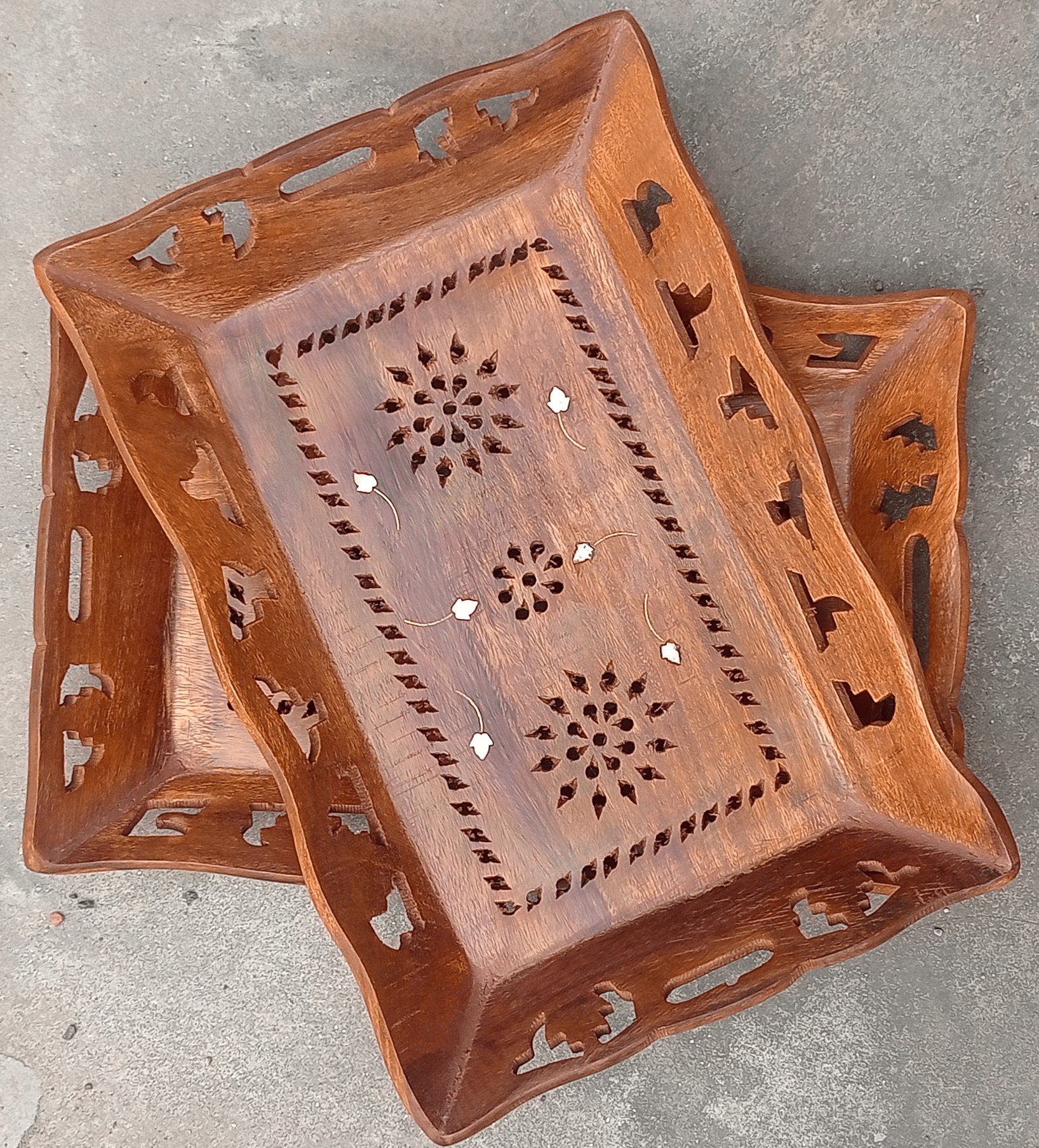     			SWH Brown Serving Tray ( Set of 2 )