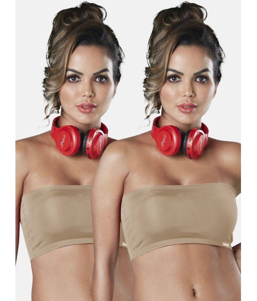     			Sonari Pack of 2 Nylon Women's Tube Bra ( Beige ) tubularskinskin