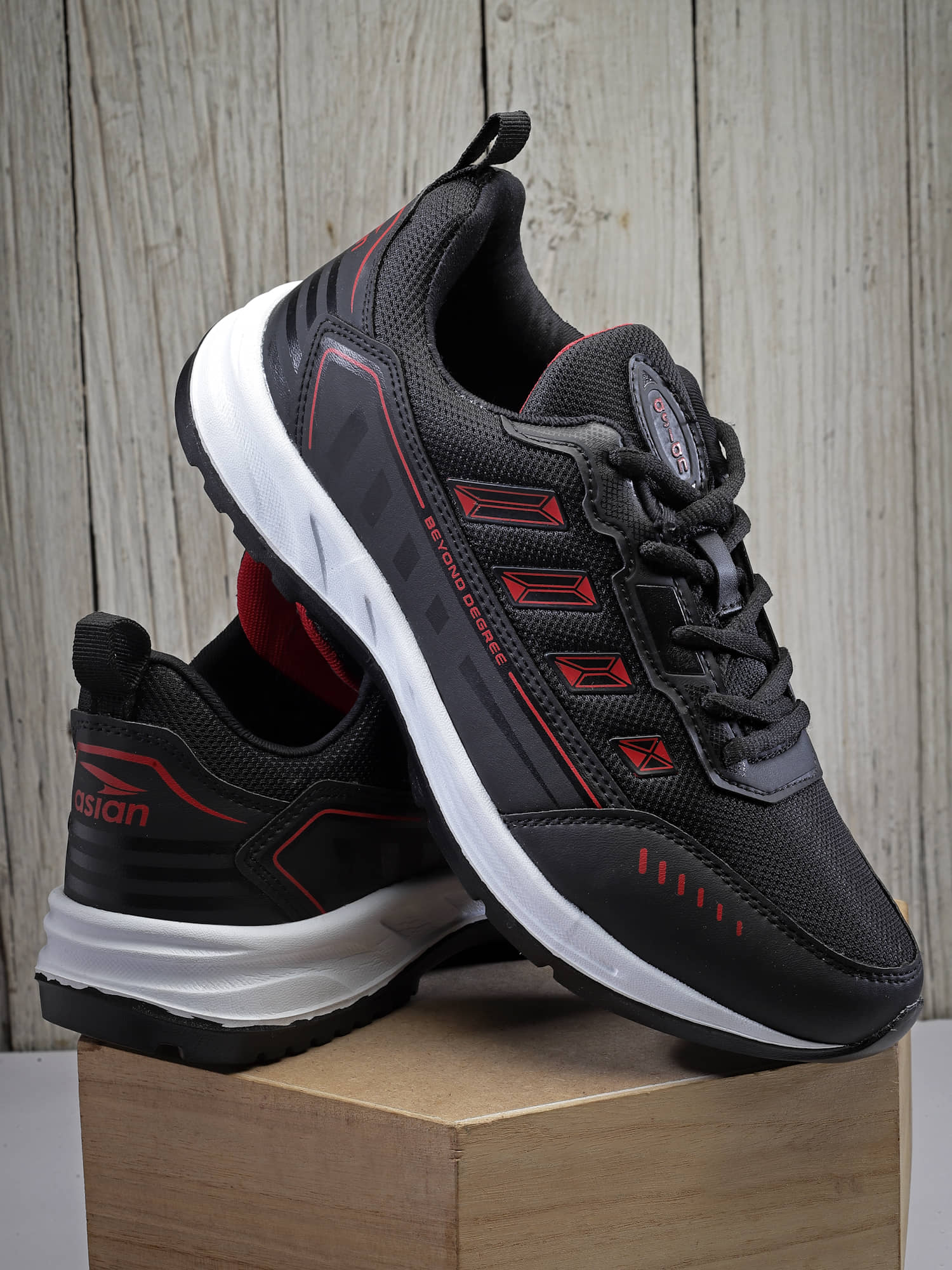 ASIAN PLATINUM-04 Black Men's Sports Running Shoes - Sports Shoes | Buy online on ZillyBuy