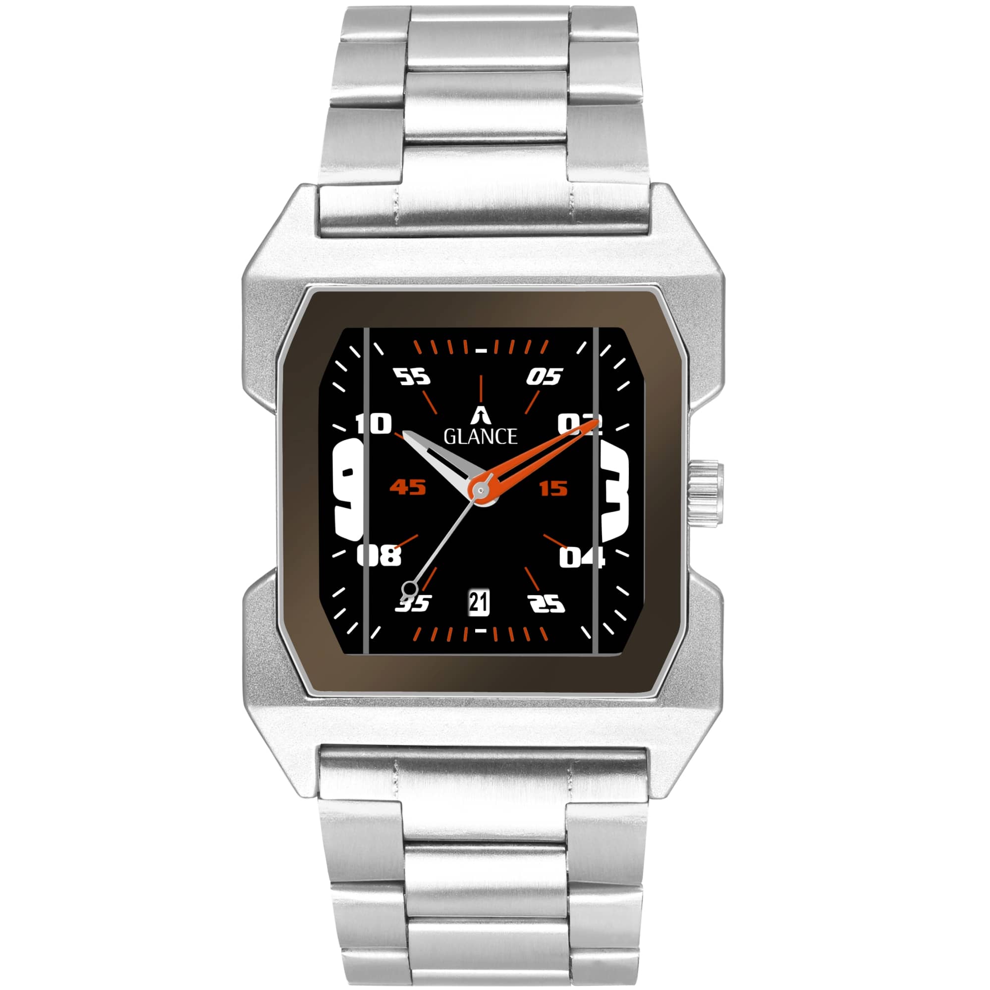 Aglance Silver Stainless Steel Analog Men's Watch