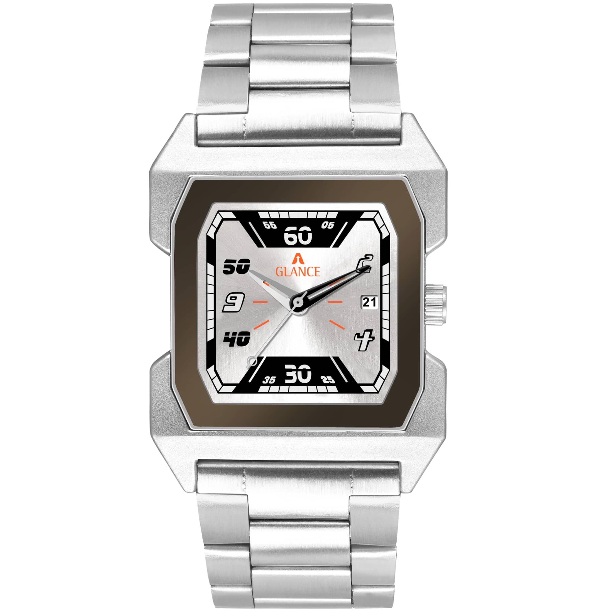 Aglance Silver Stainless Steel Analog Men's Watch