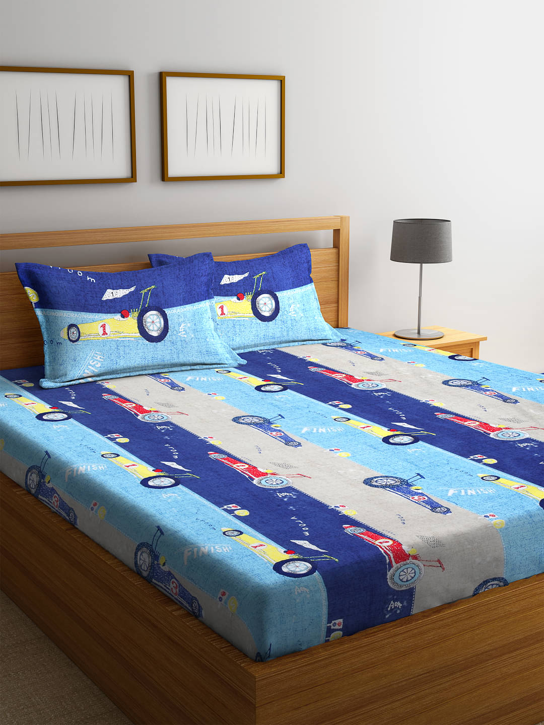 FABINALIV Poly Cotton 1 Double Bedsheet with 2 Pillow Covers ( Sky Blue ) FABINALIV Poly Cotton 1 Double Bedsheet with 2 Pillow Covers ( Sky Blue )