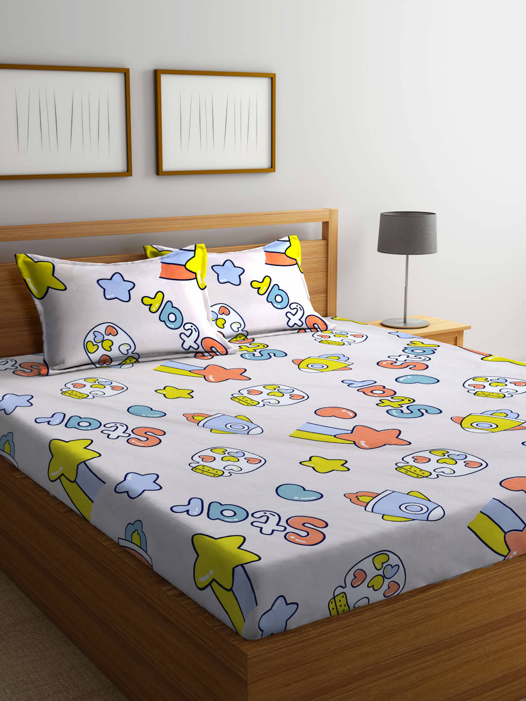 FABINALIV Poly Cotton 1 Double Bedsheet with 2 Pillow Covers ( White ) FABINALIV Poly Cotton 1 Double Bedsheet with 2 Pillow Covers ( White )