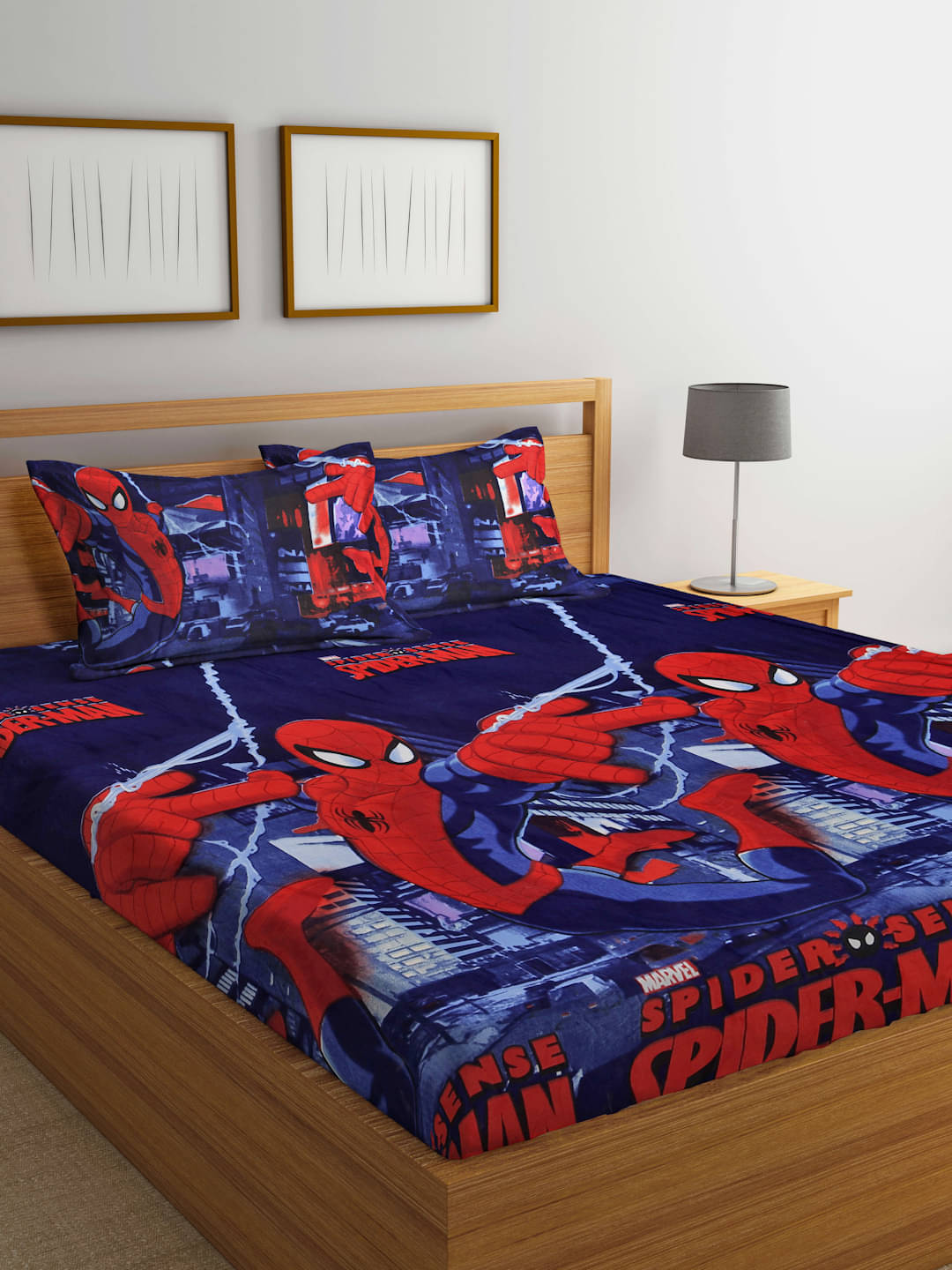 FABINALIV Poly Cotton 1 Double Bedsheet with 2 Pillow Covers ( Navy Blue ) FABINALIV Poly Cotton 1 Double Bedsheet with 2 Pillow Covers ( Navy Blue )