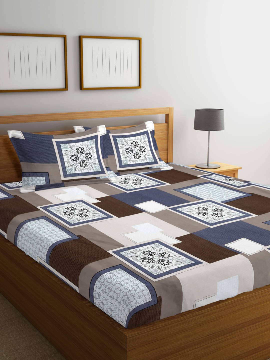 FABINALIV Poly Cotton 1 Double Bedsheet with 2 Pillow Covers ( Coffee Brown ) FABINALIV Poly Cotton 1 Double Bedsheet with 2 Pillow Covers ( Coffee Brown )