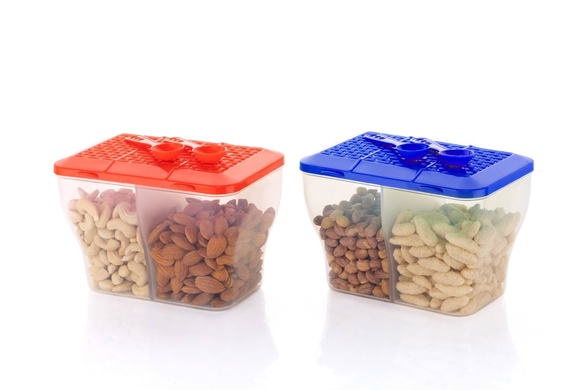     			FIT4CHEF Dry Fruit Container PET Multicolor Food Container ( Set of 2 )