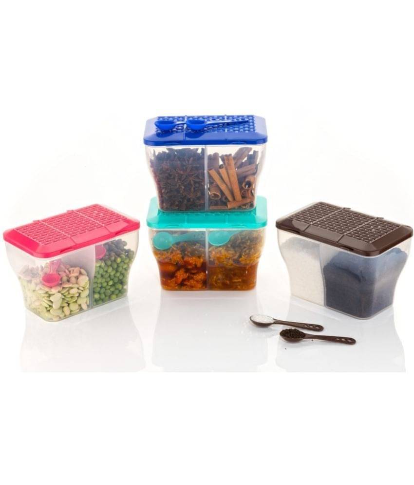     			FIT4CHEF Fridge Container PET Multicolor Multi-Purpose Container ( Set of 4 )