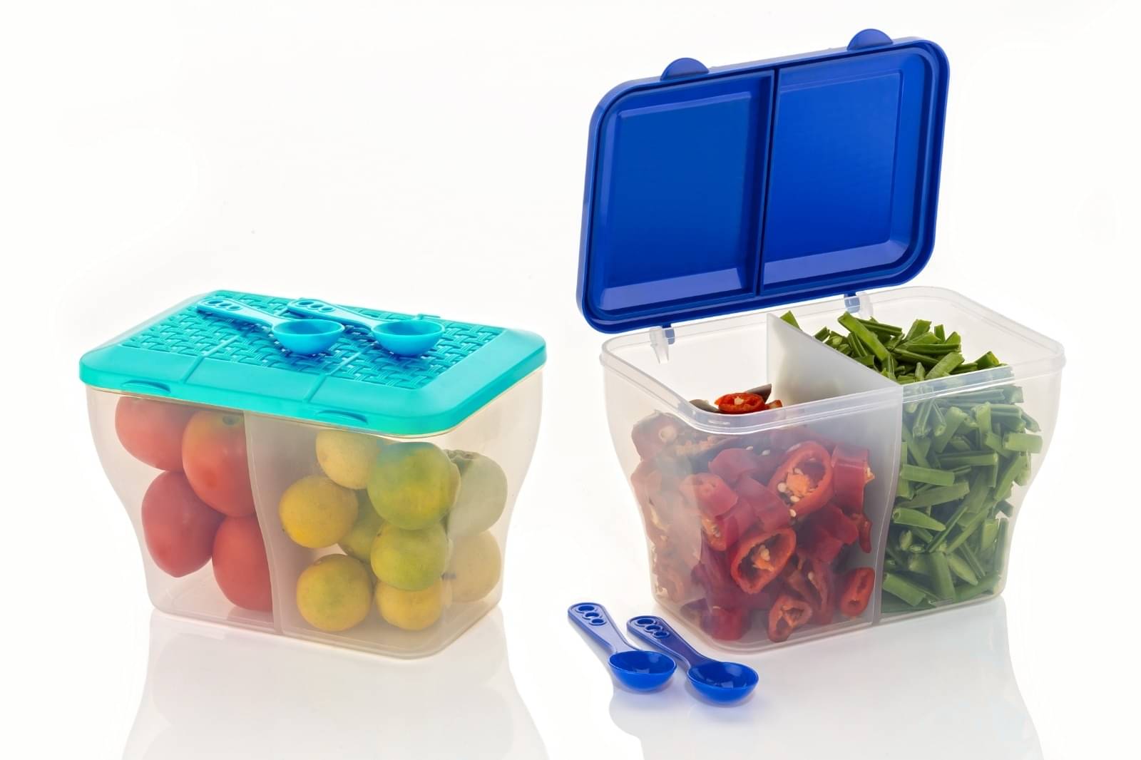    			FIT4CHEF Fridge Organizer PET Multicolor Multi-Purpose Container ( Set of 2 )