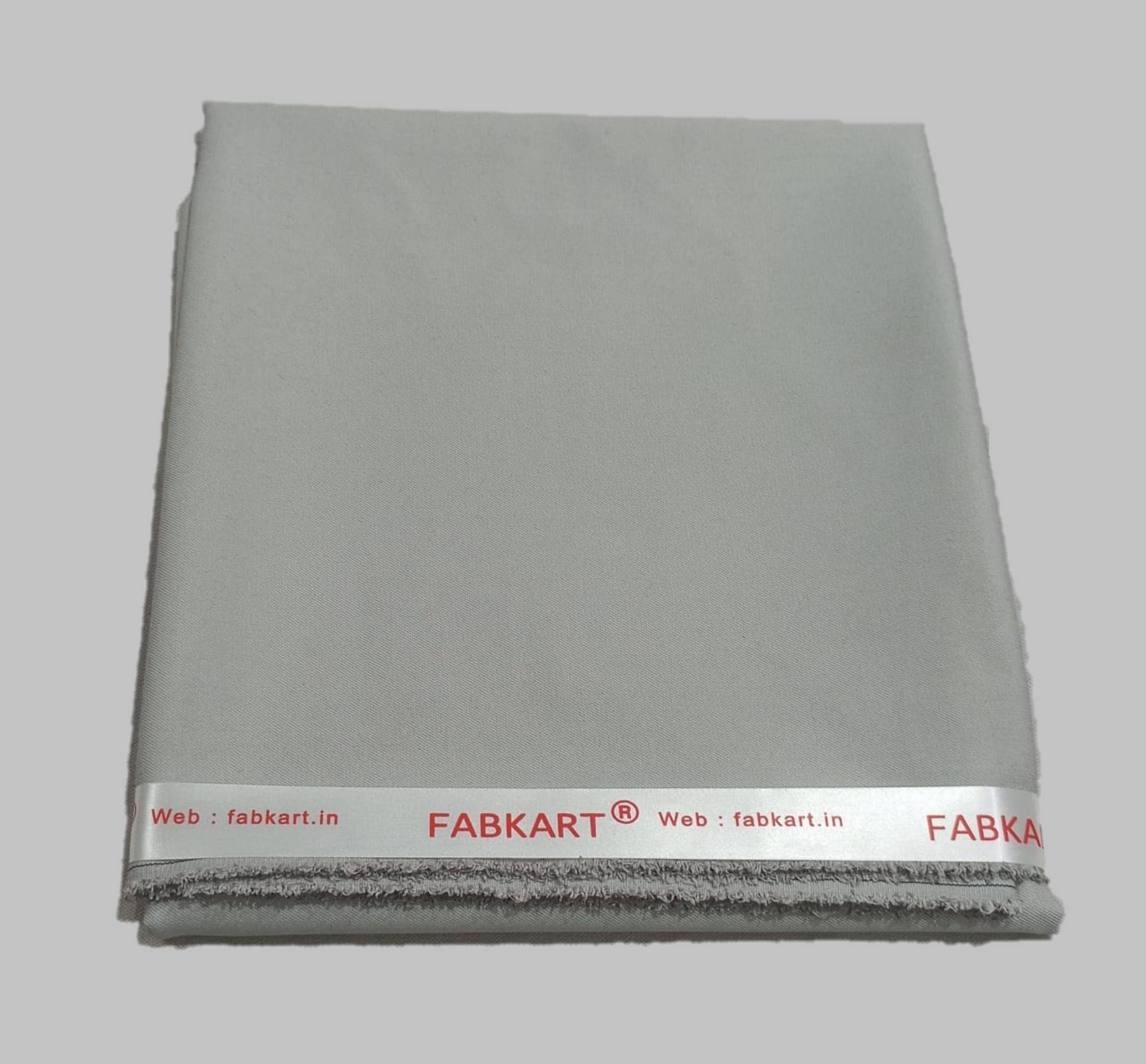     			Fabkart Light Grey Polyester Blend Men's Unstitched Pant Piece ( Pack of 1 )