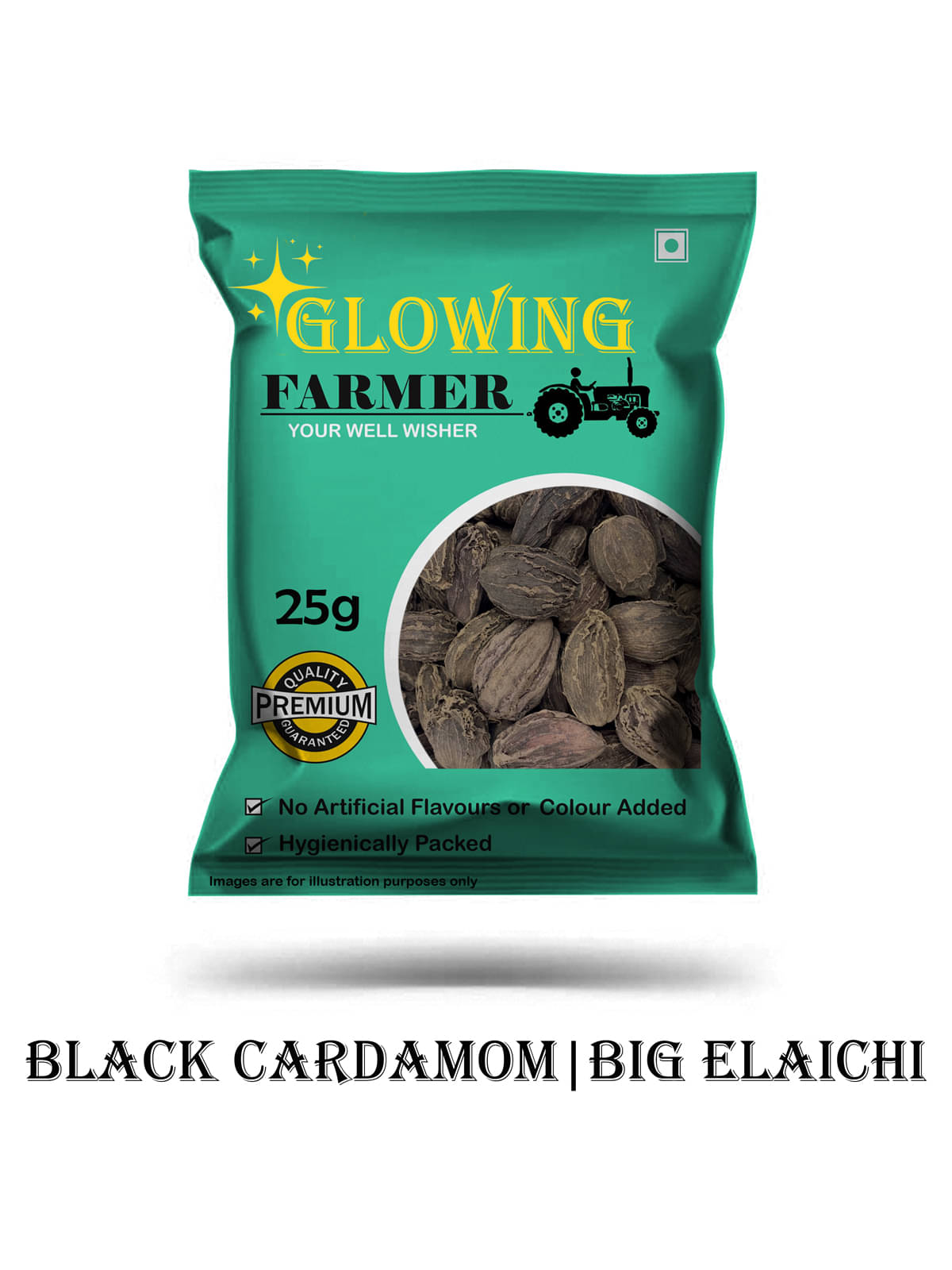 GLOWING FARMER Black Cardamom | Big Elachi | Doda 25 gm GLOWING FARMER Black Cardamom | Big Elachi | Doda 25 gm