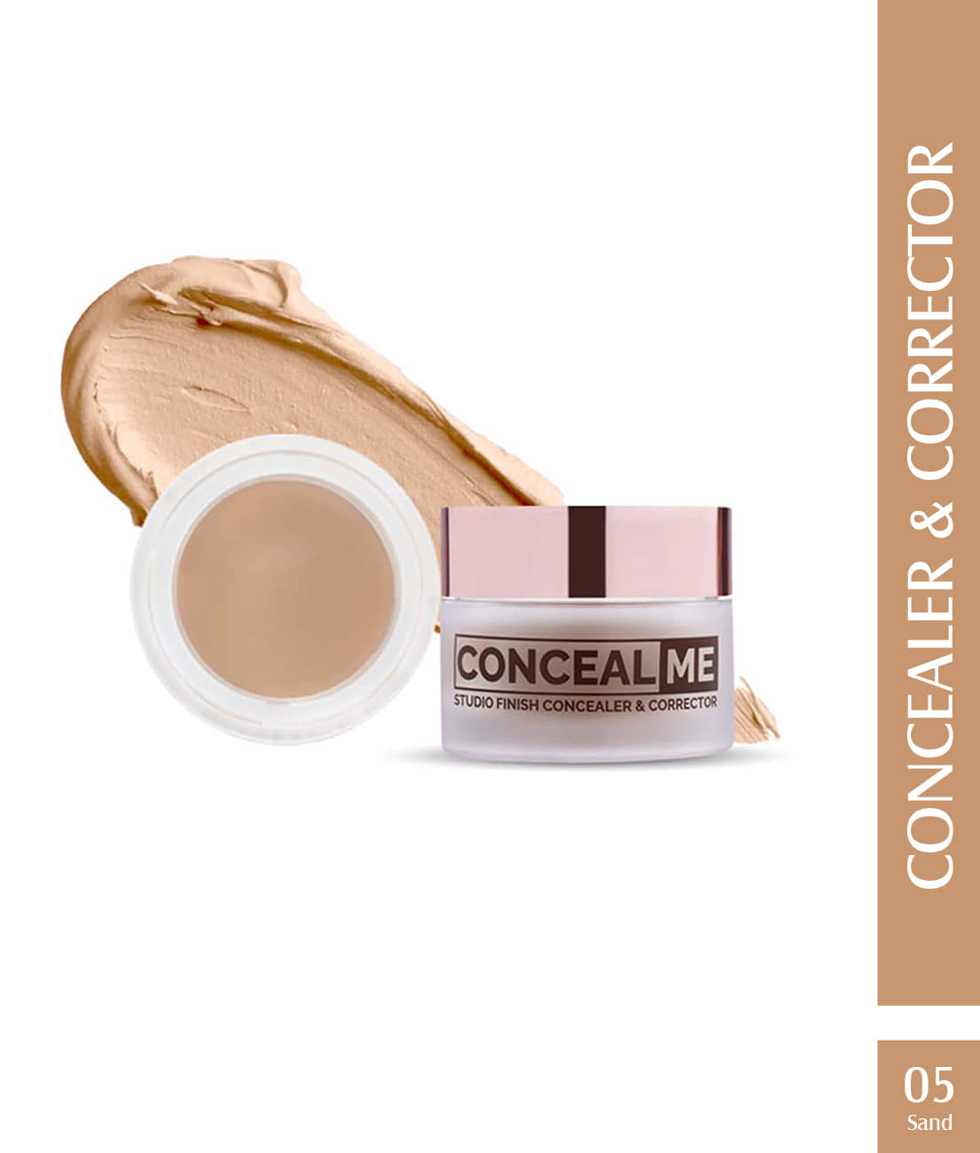 Glam21 Conceal Me Studio Finish Concealer & Corrector Lightweight & Long lasting 7g Sand-05