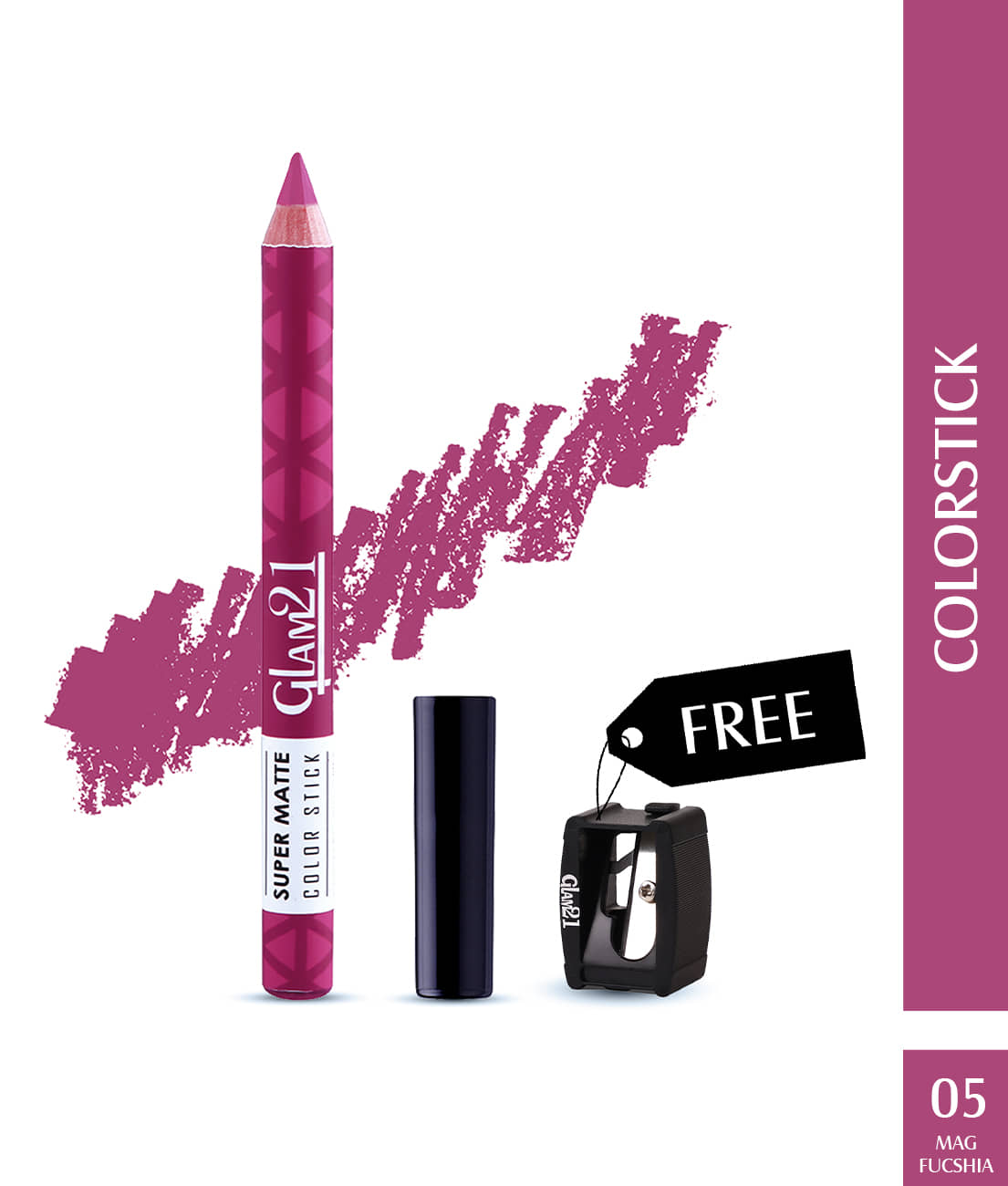 Glam21 Super Matte Colorstick Lip Crayon Smooth Matte Finish Long Lasting 3.5g Capri17