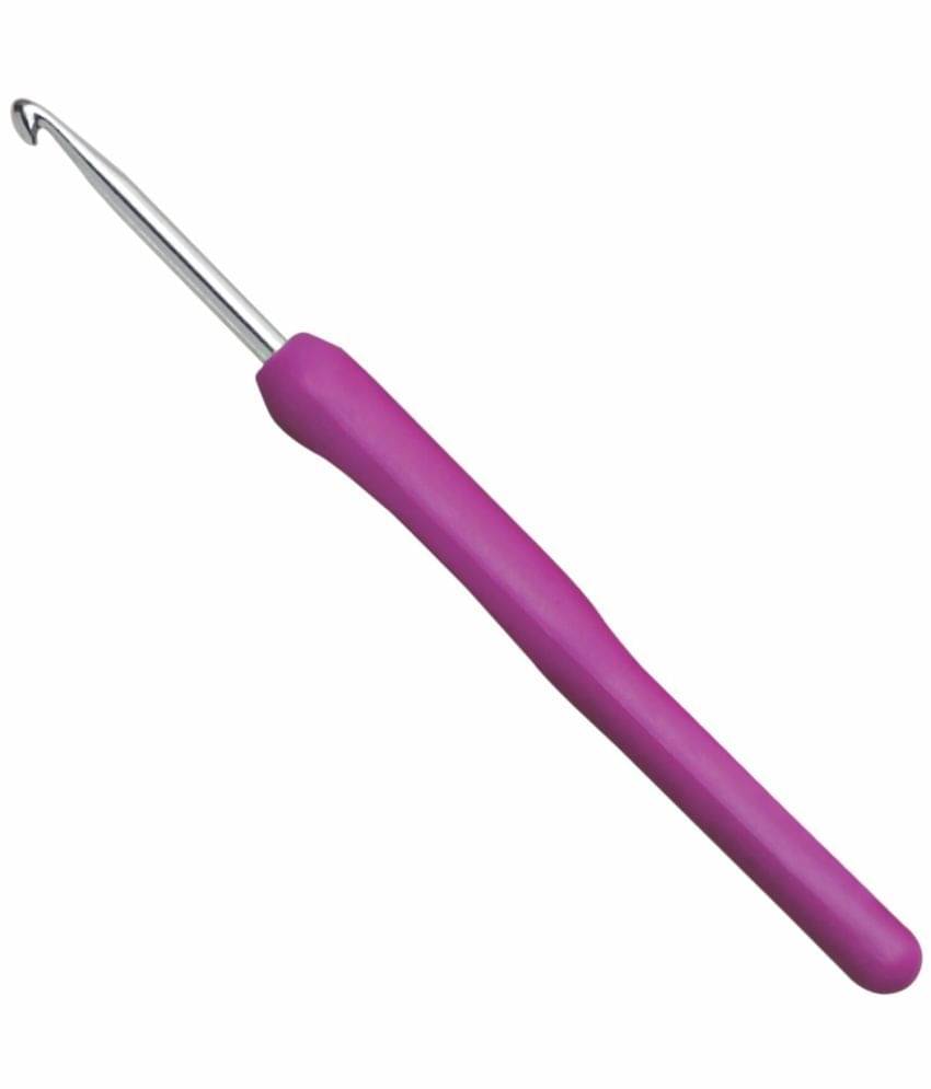     			Jyoti Crochet Hook Aluminium with Plastic Handle for Wool Work, Hand Knitted Sewing DIY Craft Weaving Needle, Ideal for Sweaters, Purses, Scarves, Hats, 15708 (6"/15cm of Size 8 / 4mm) - 10 Pieces