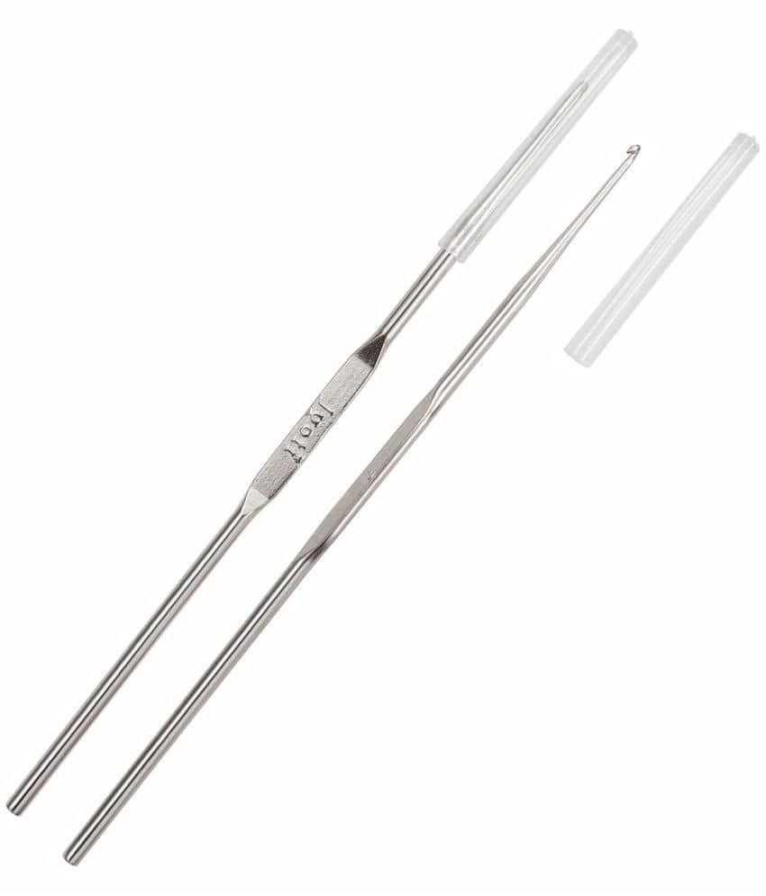 Jyoti Crochet Hook Steel with Plastic Handle for Wool Work, Hand Knitted Sewing DIY Craft Weaving Needle, Ideal for Sweaters, Purses, Scarves, Hats, 15502 (Red, 6"/15cm of Size 13/2.25mm) - 5 Pcs - Stationery | Buy online on ZillyBuy