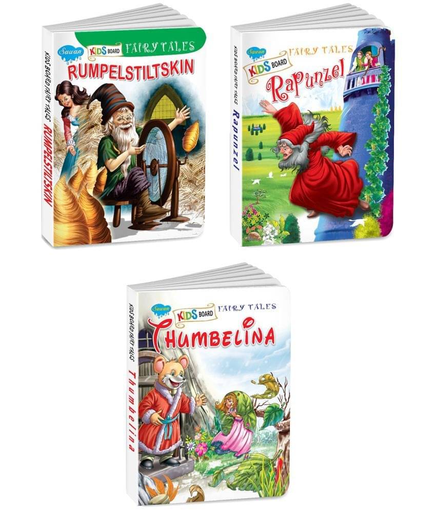 Kids Board Fairy Tales | Rumpelstiltskin, Thumbelina And Rapunzel | Sawan Set Of 3 Books (Hardcover, Manoj Publications Editorial Board) Kids Board Fairy Tales | Rumpelstiltskin, Thumbelina And Rapunzel | Sawan Set Of 3 Books (Hardcover, Manoj Publications Editorial Board)