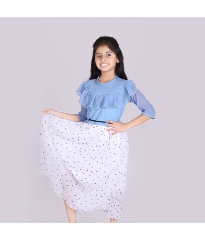     			Kidzee Kingdom Pack of 1 Girls Cotton Blend Top With Skirt ( Multi )