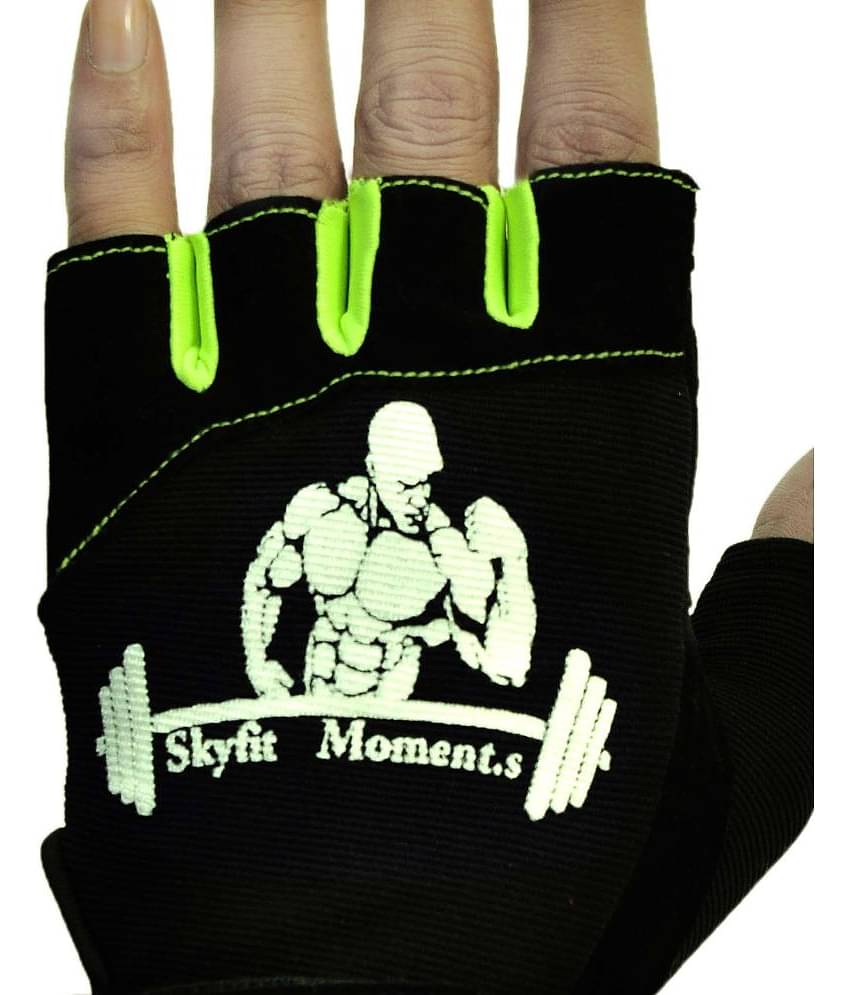 LITEFEEL Fancy Wrist Support Unisex Polyester Gym Gloves For Advanced Fitness Training and Workout With Half-Finger Length