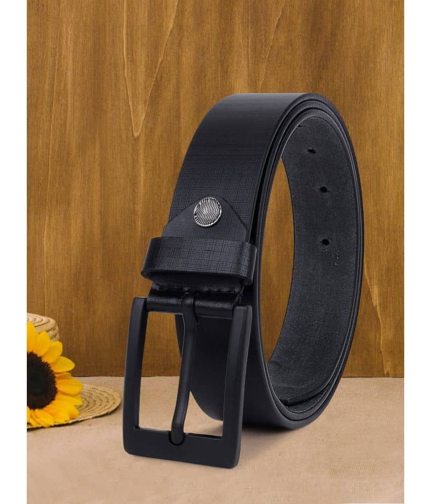 Loopa - Black 100% Leather Men's Formal Belt ( Pack of 1 )