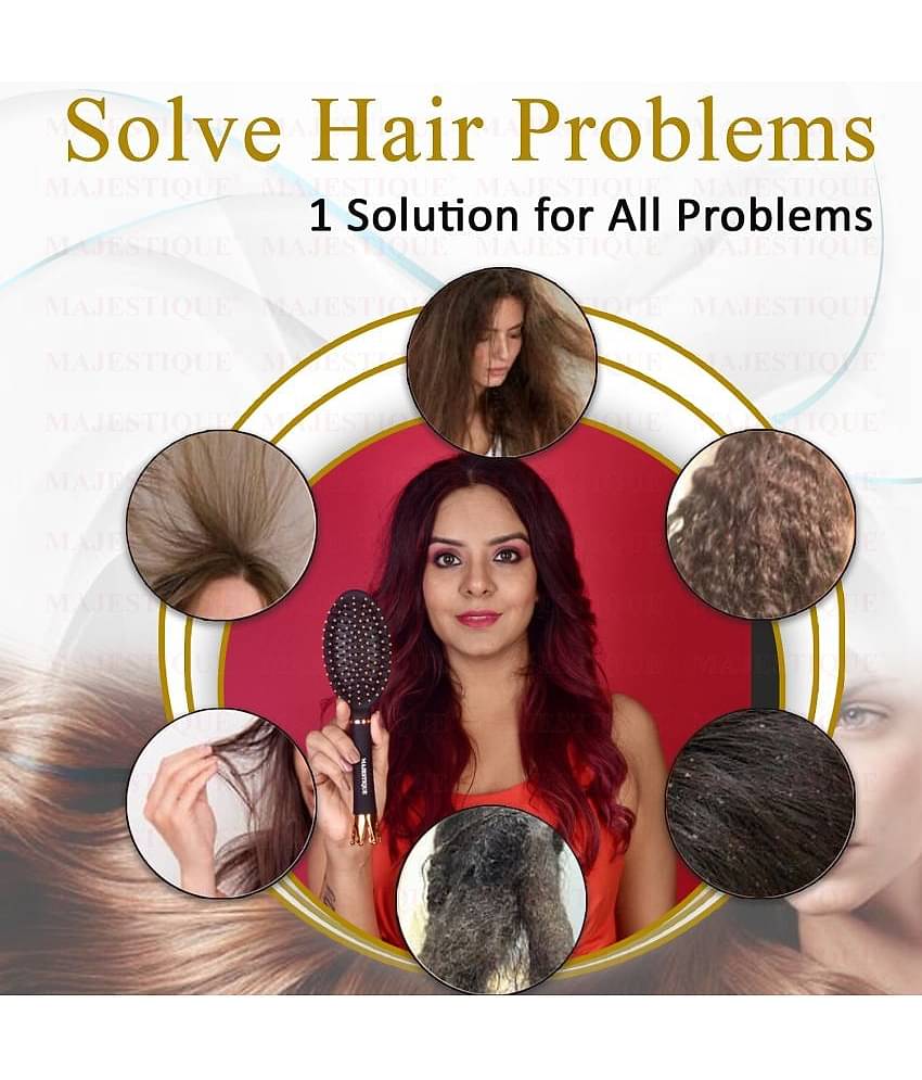 Majestique Crown Series Oval Shape Wet Brush Smoothing Detangling brush for Women and Men