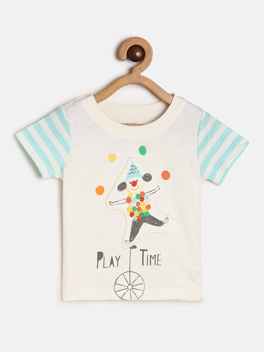     			MINI KLUB Pack of 1 Baby Boys Cotton T-Shirt ( White )