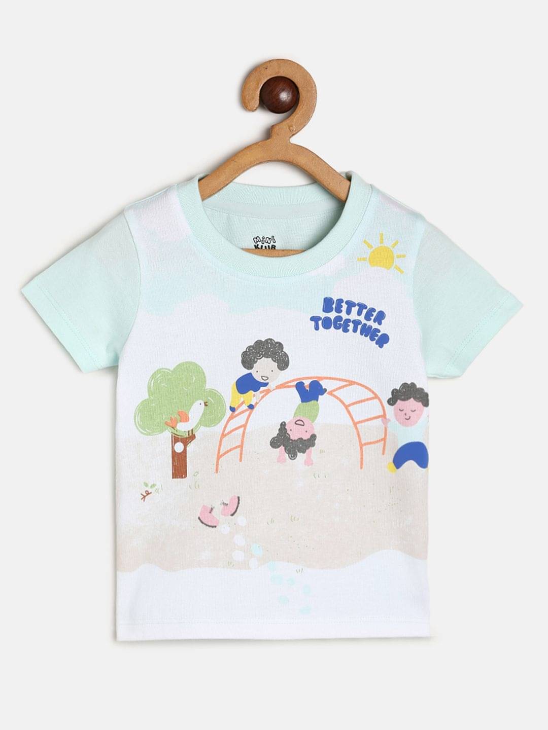     			MINI KLUB Pack of 1 Baby Boys Cotton T-Shirt ( White )