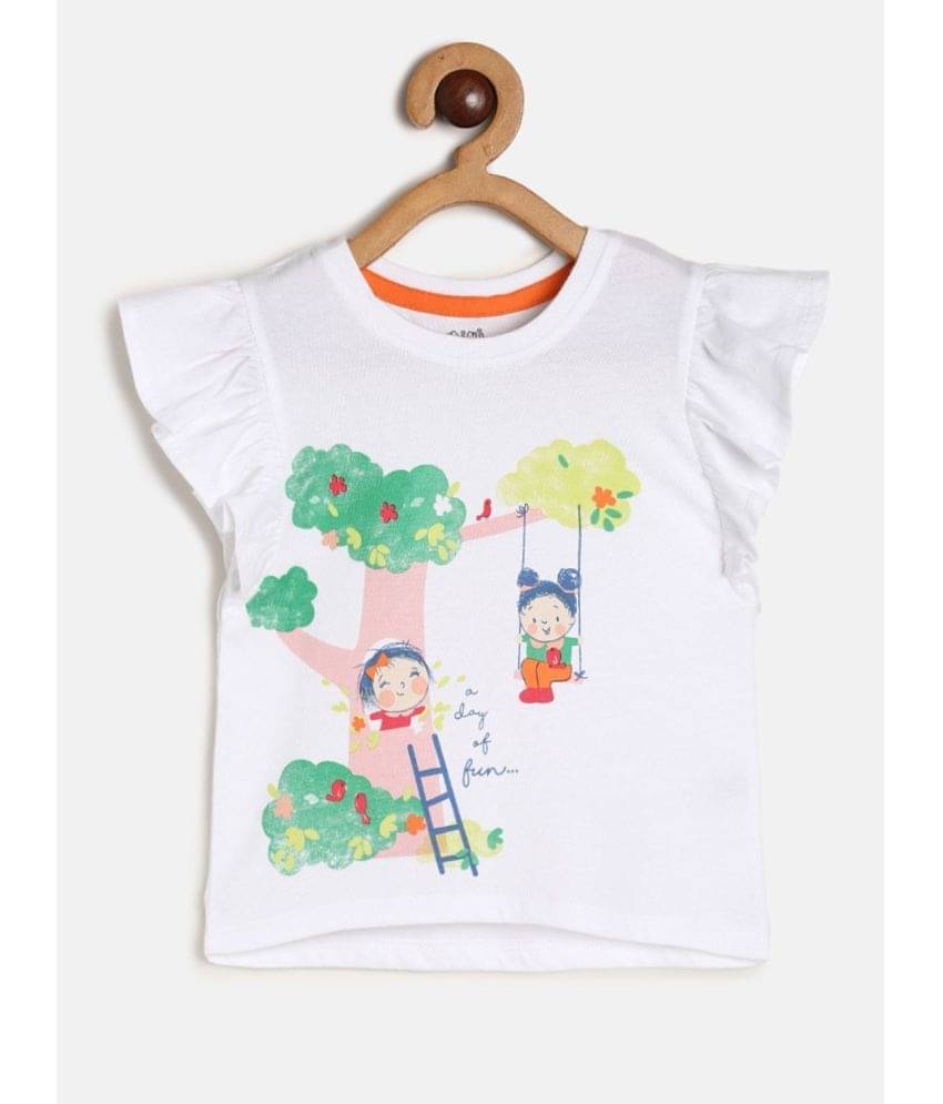    			MINI KLUB Pack of 1 Baby Girls Cotton Top ( White )